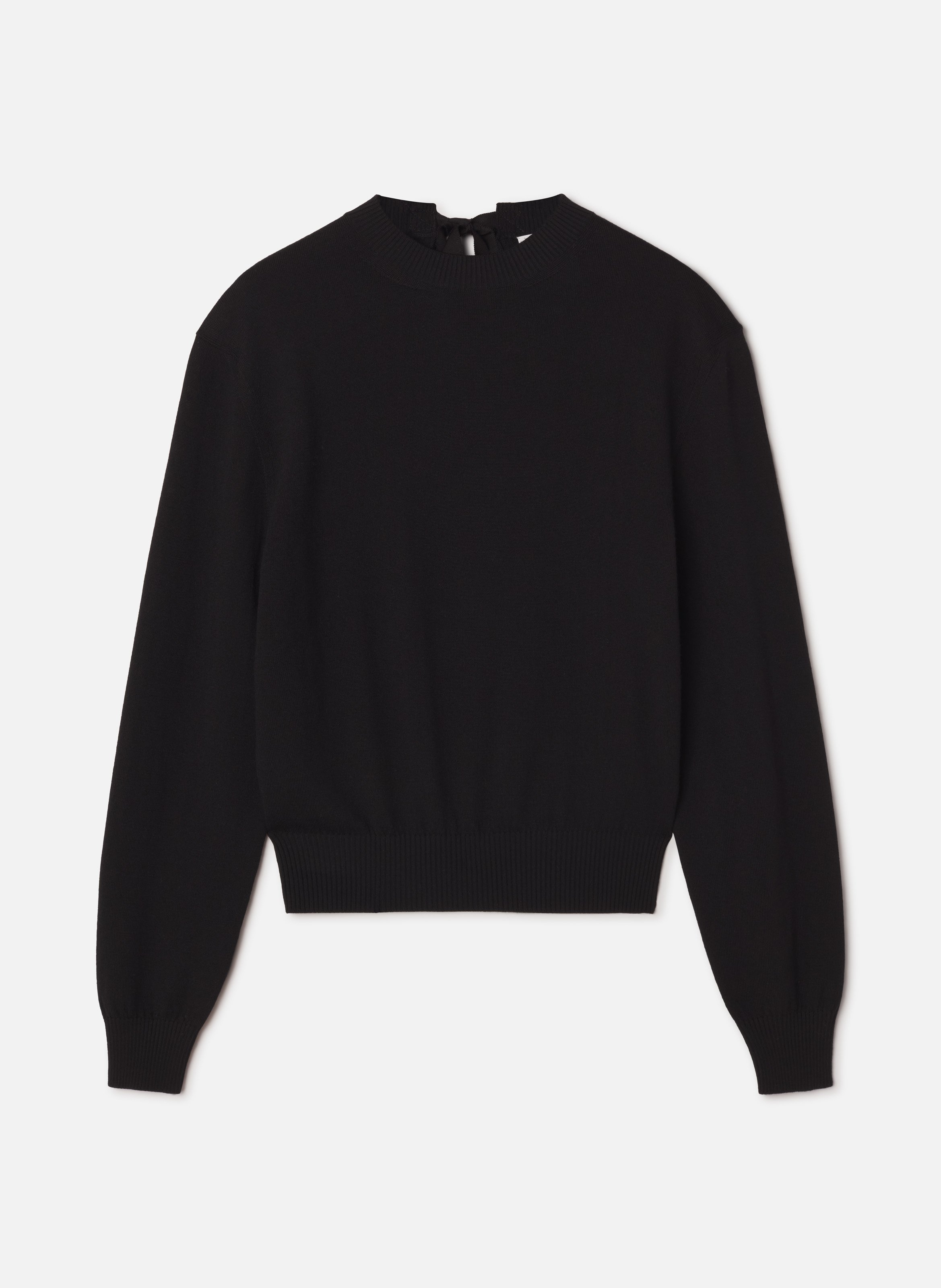 Pull détail gros grain en mérinos LANVIN Noir