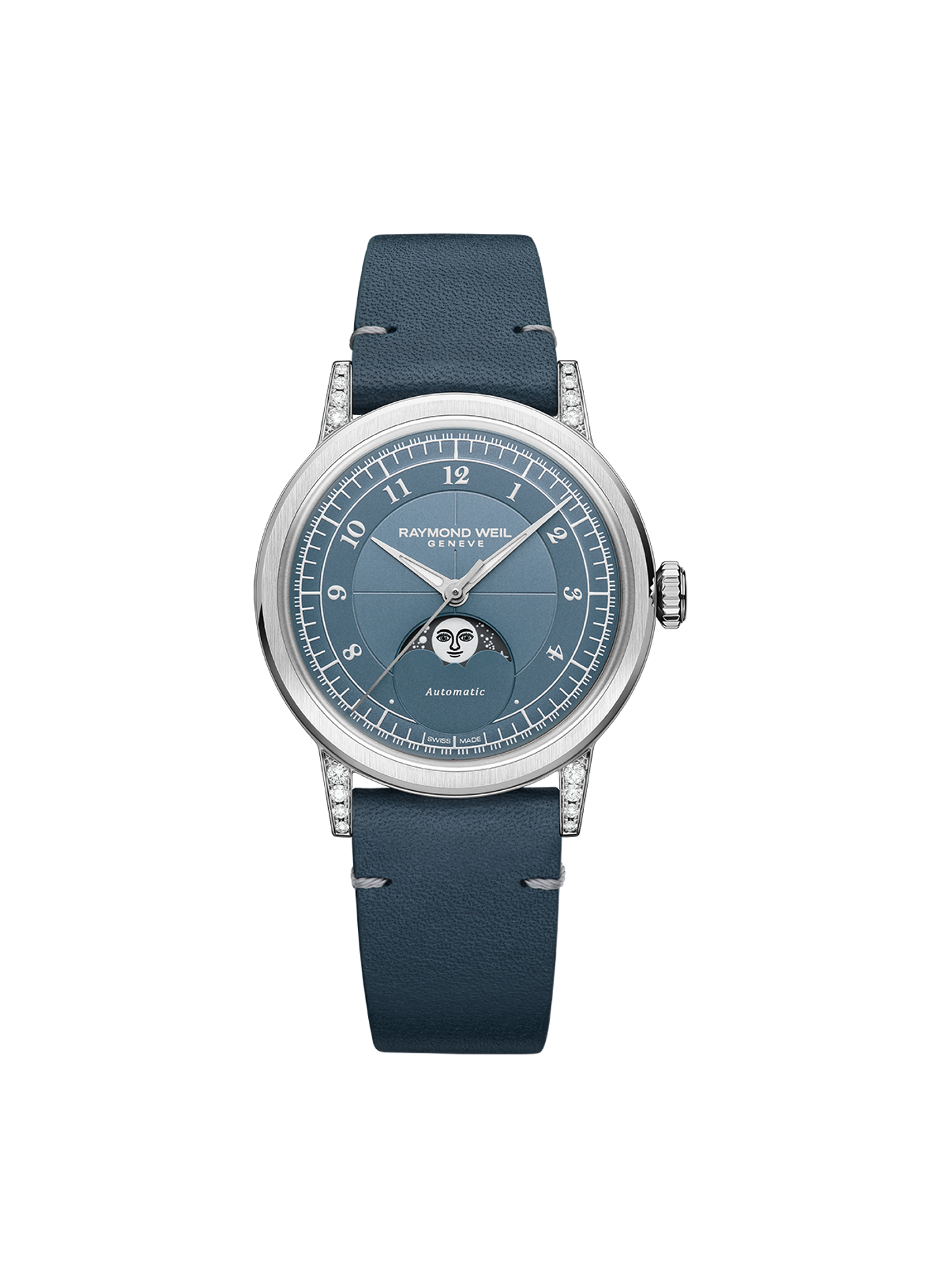 Montre automatique Millesime Moon Phase en cuir RAYMOND WEIL Bleu