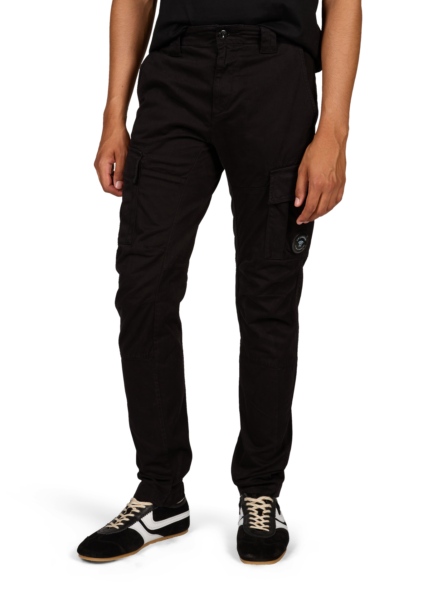 Slim fit cargobroek van katoenmix CP COMPANY Zwart