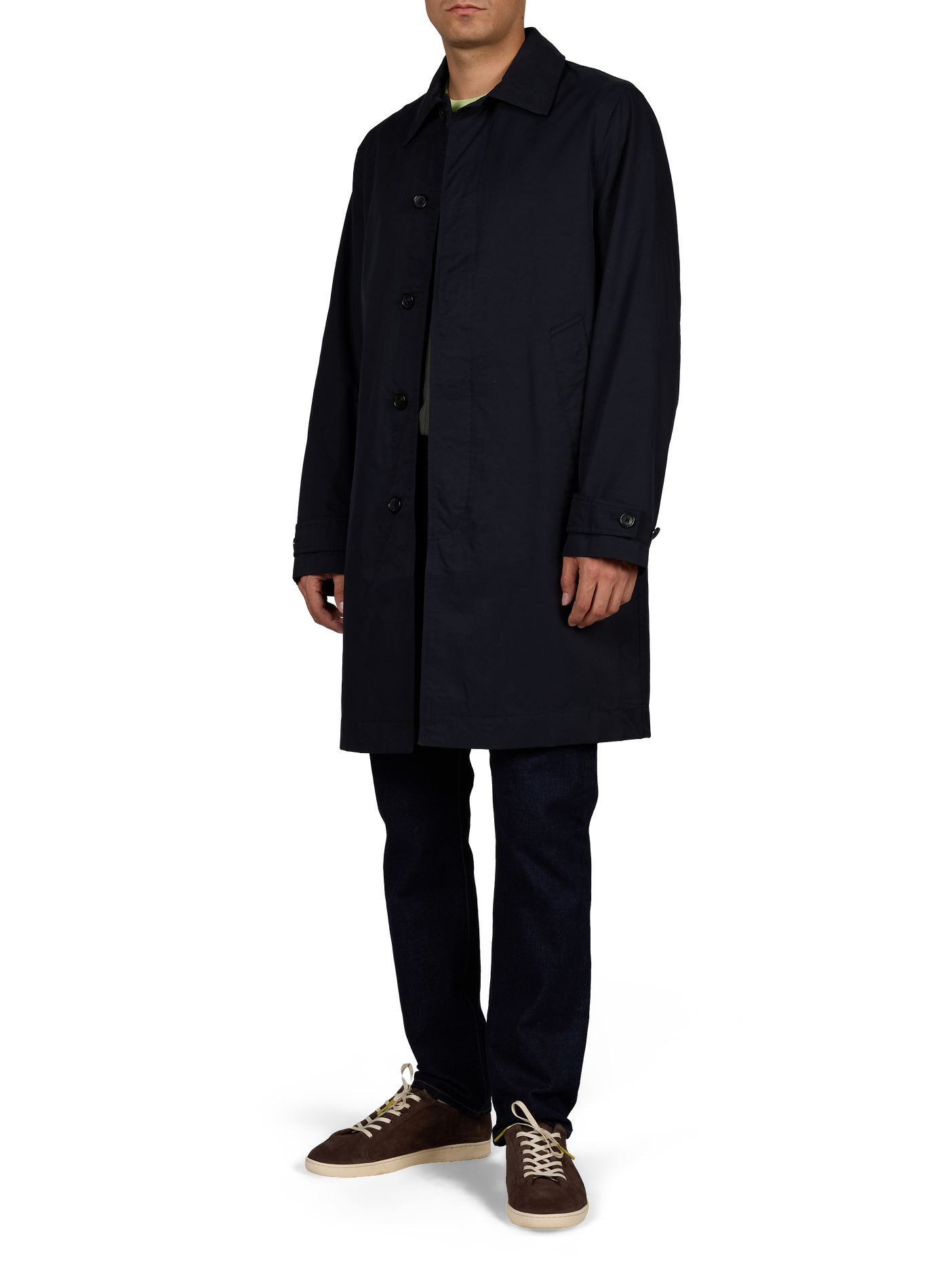 Manteau col classique en coton PAUL SMITH Bleu