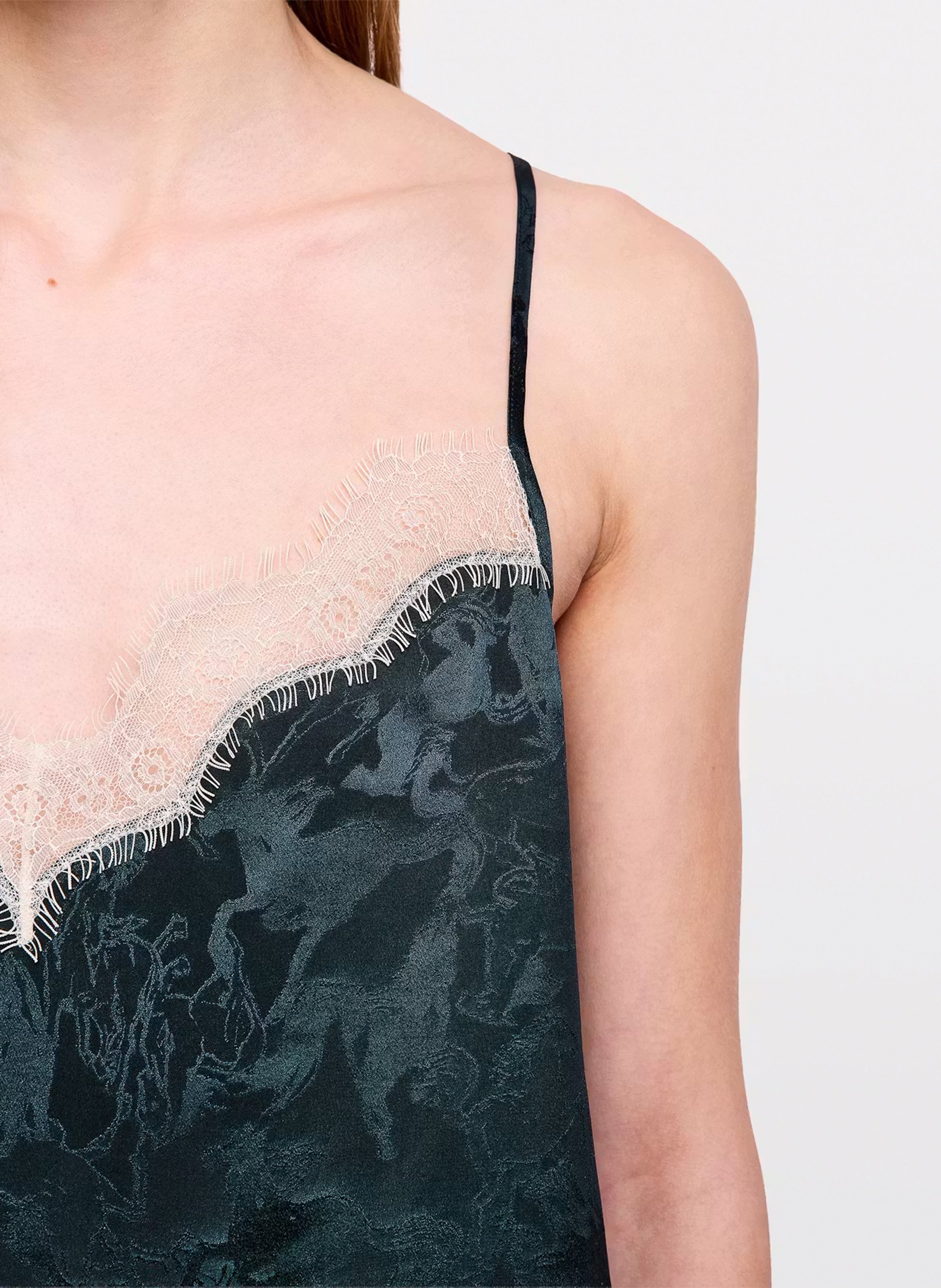 Zijden tanktop met rechte pasvorm cespa ZADIG&VOLTAIRE Groen