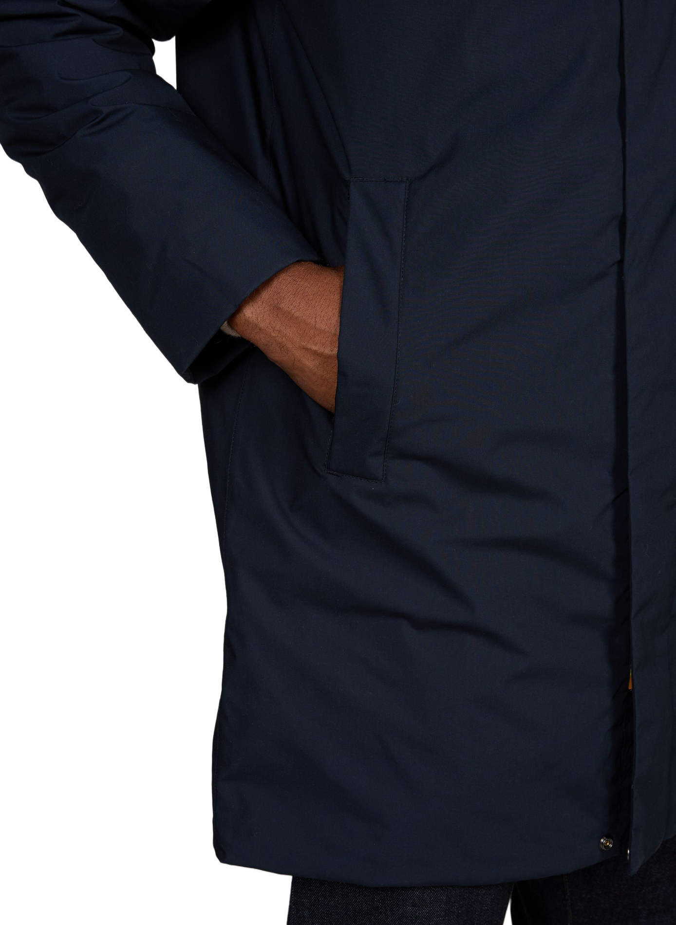 Straight parka in blended cotton K-WAY Blue