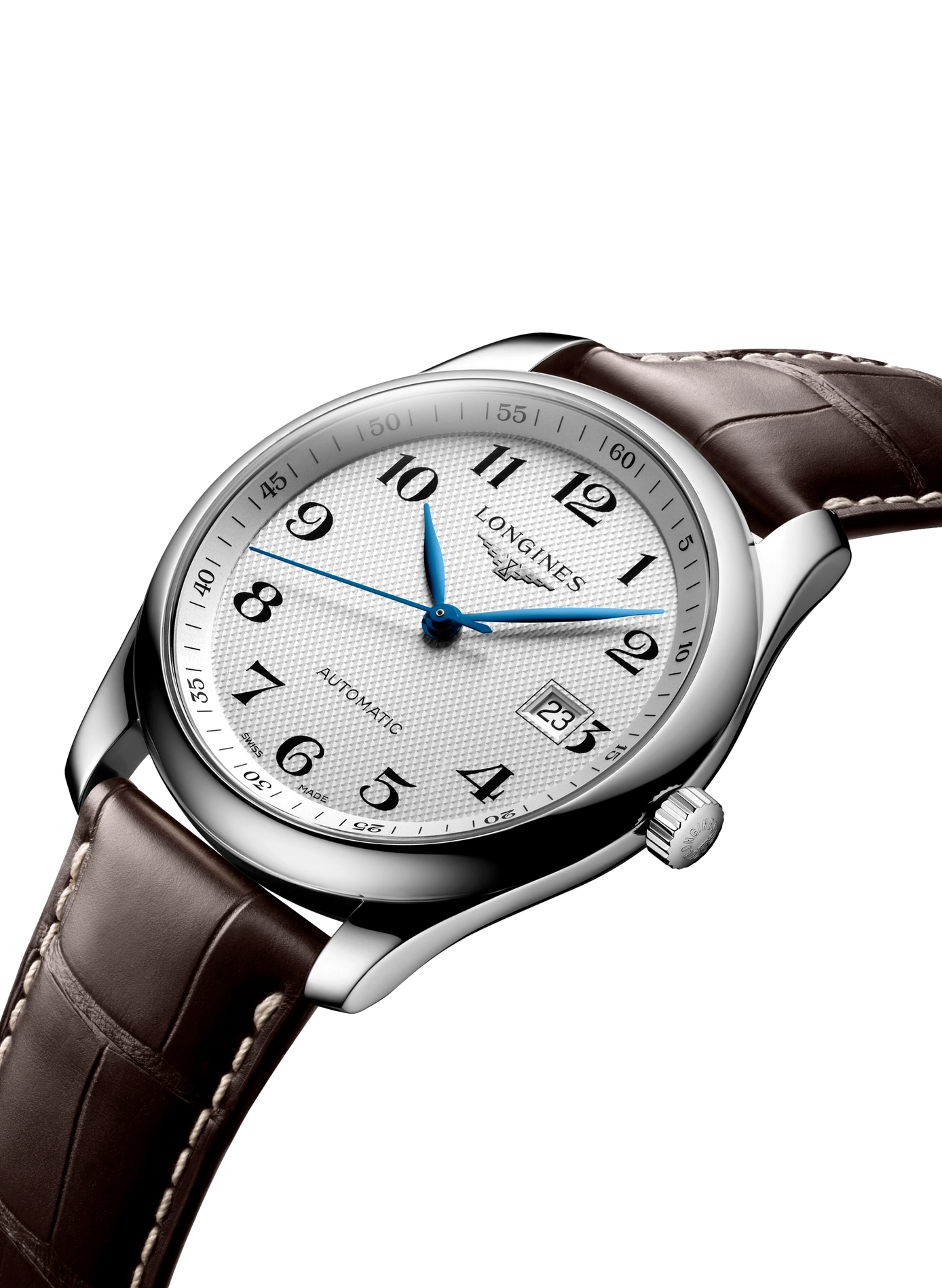 Montre automatique The Longines Master Collection en cuir LONGINES Blanc