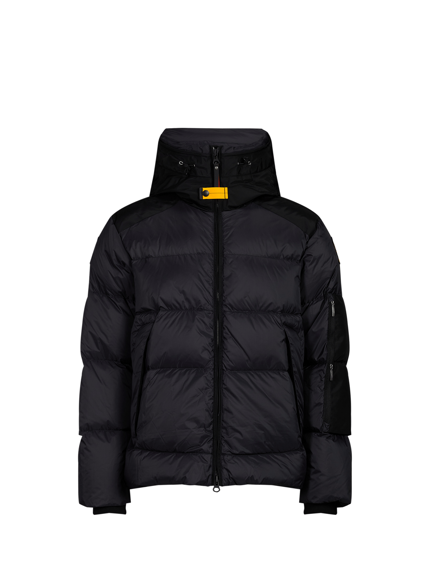 Effen gewatteerde jas met capuchon PARAJUMPERS Zwart