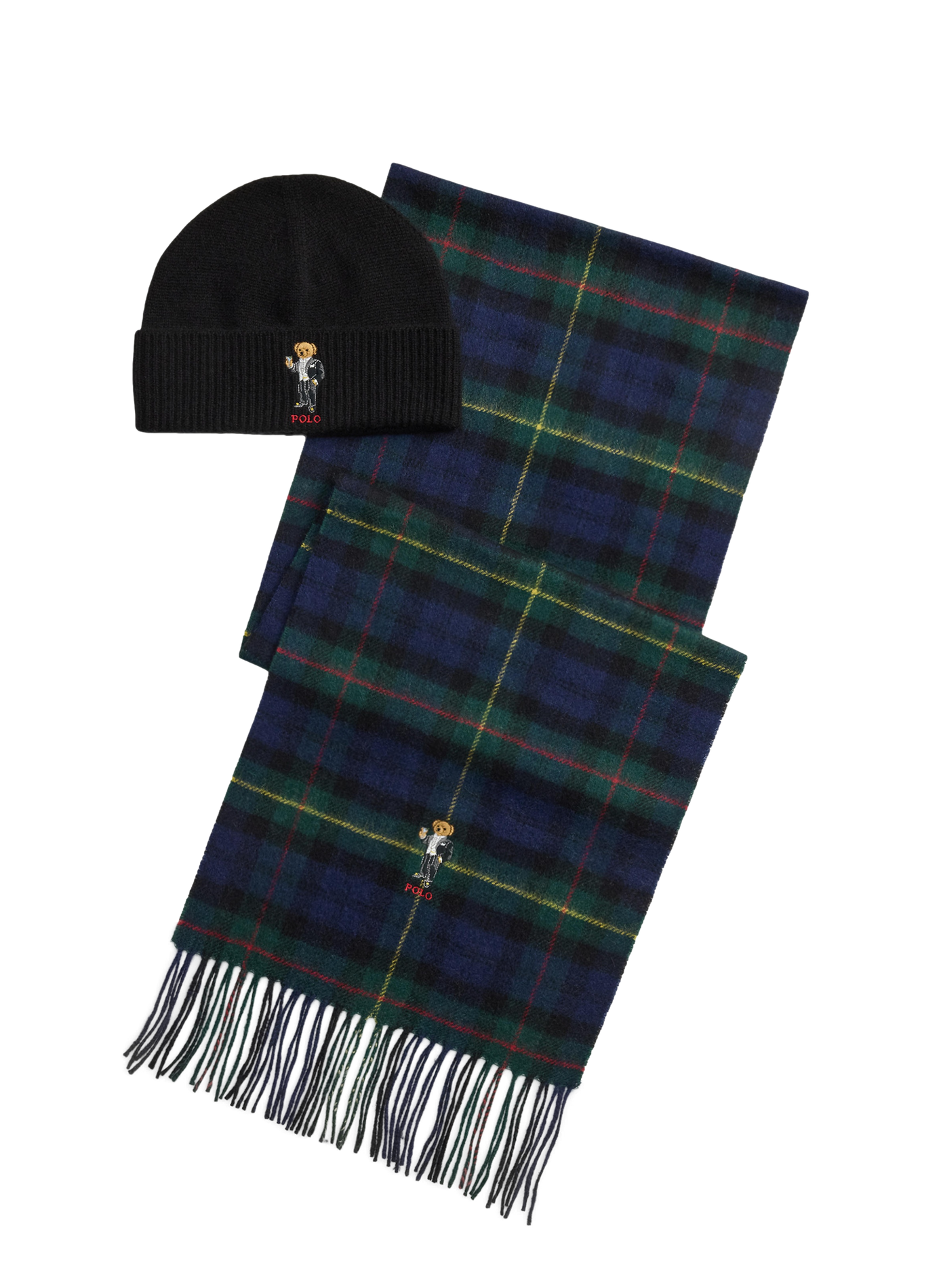 Schal- und Mützen-Set aus Wolle und Kaschmir POLO RALPH LAUREN Mehrfarbig