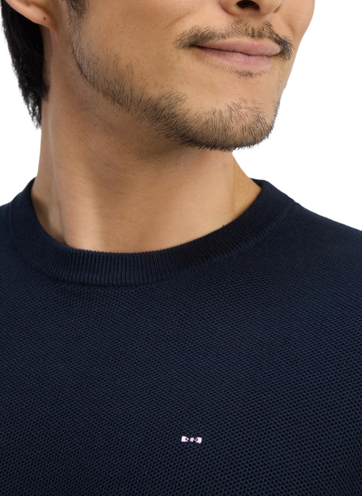 Pull col rond en coton | Blauw EDEN PARK Heren