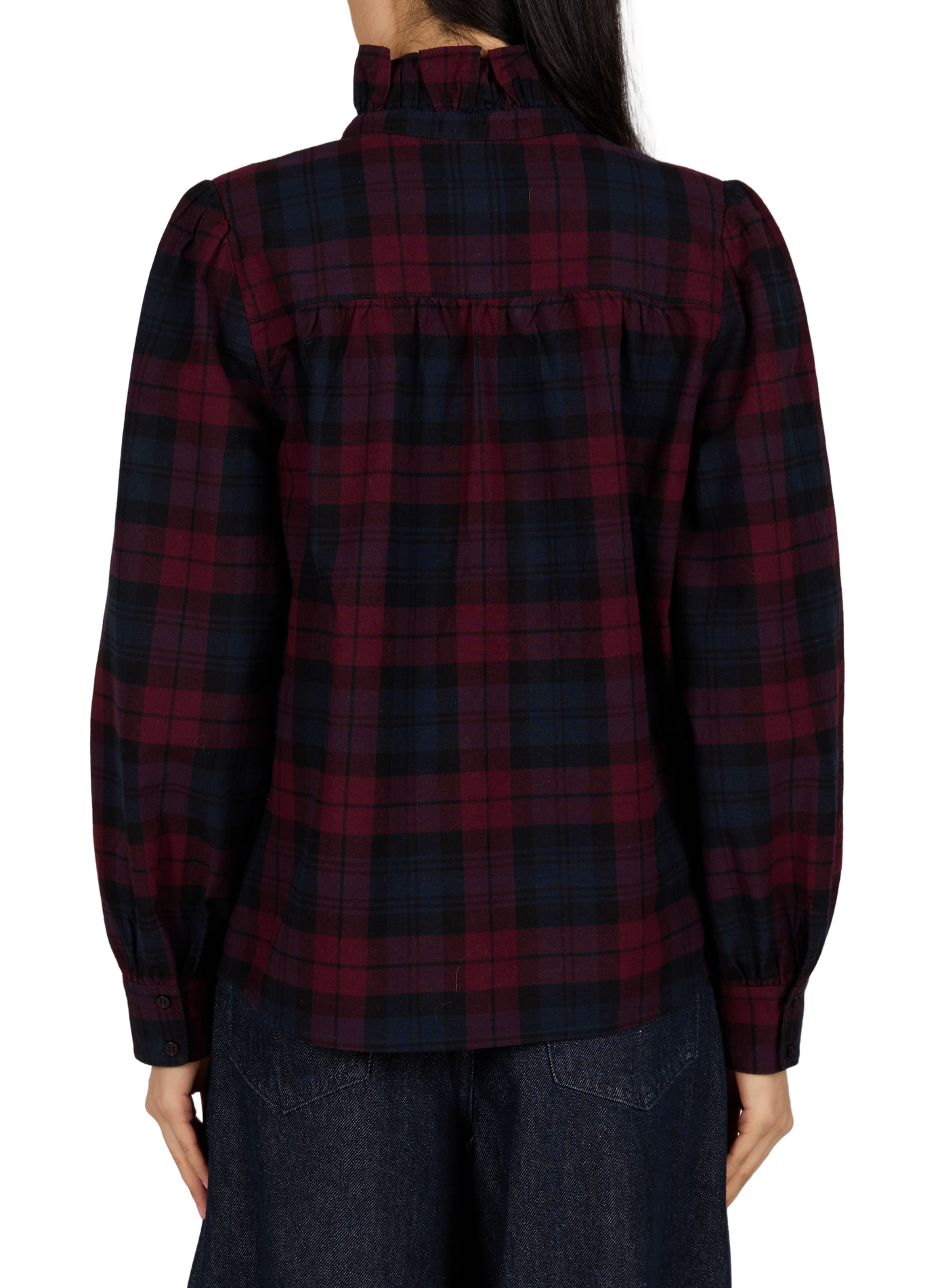 Cotton check shirt PETITE MENDIGOTE Blue