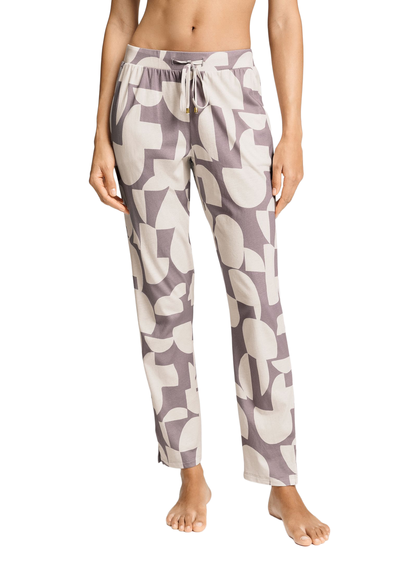 Pantalon de pyjama imprimé en coton mélangé HANRO Rose