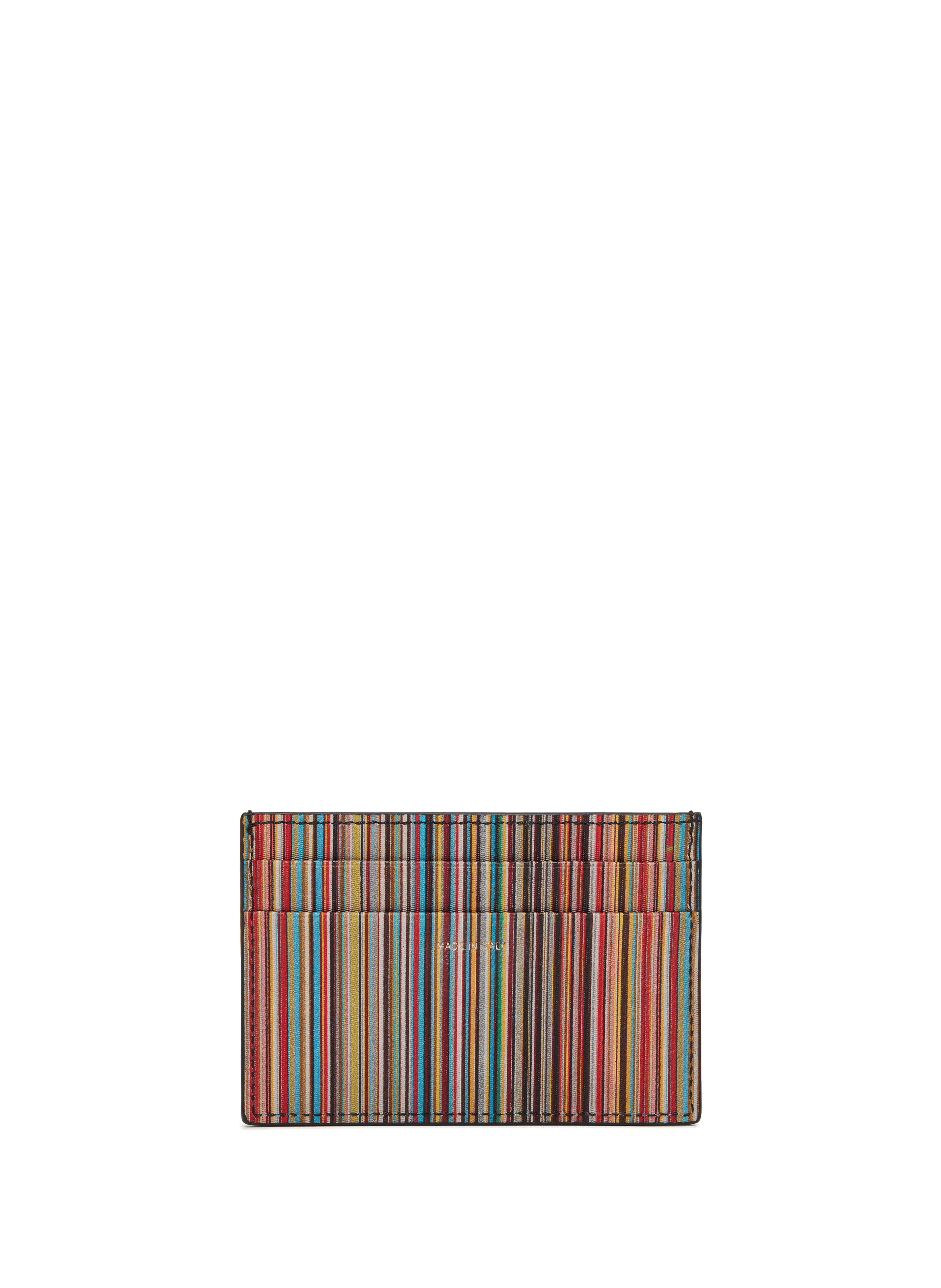 Porte-Cartes Signature Stripe en cuir PAUL SMITH Black