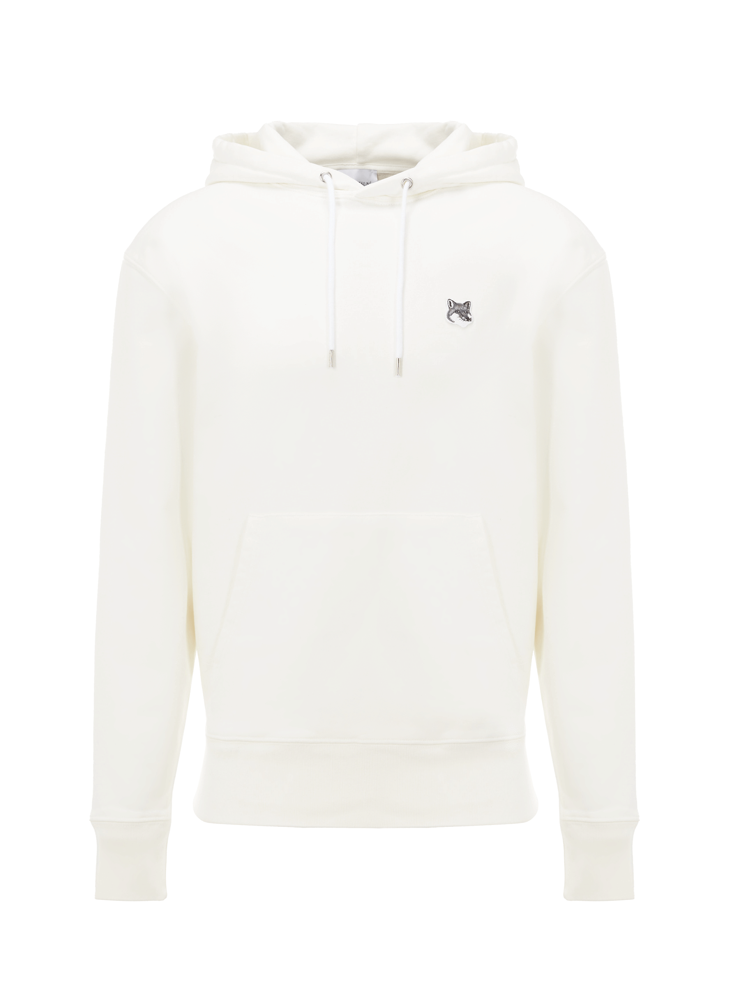 Hoodie Tête de renard gris en coton