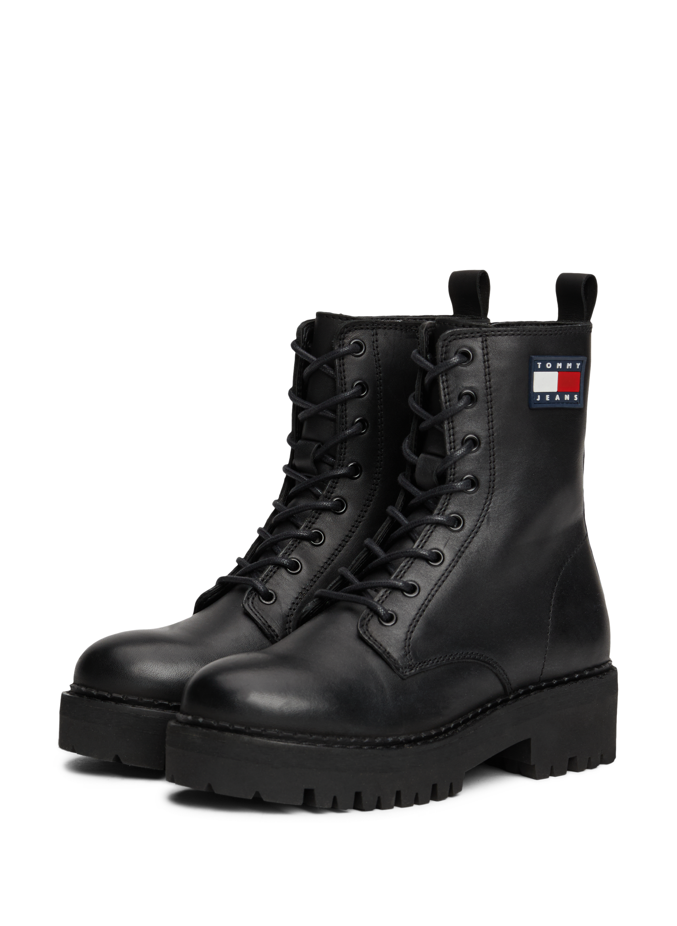 Ankle boots with silver tips TOMMY HILFIGER Black