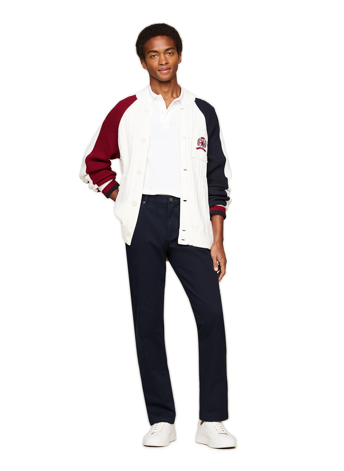 Straight cotton trousers TOMMY HILFIGER Blue
