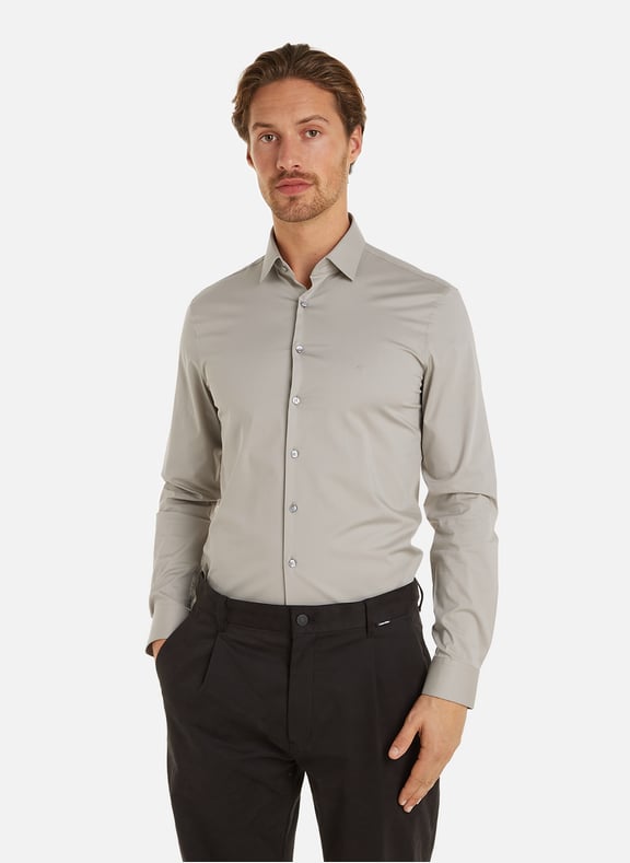 Cotton poplin shirt Beige by CALVIN KLEIN CALVIN KLEIN Cotton poplin shirt Beige