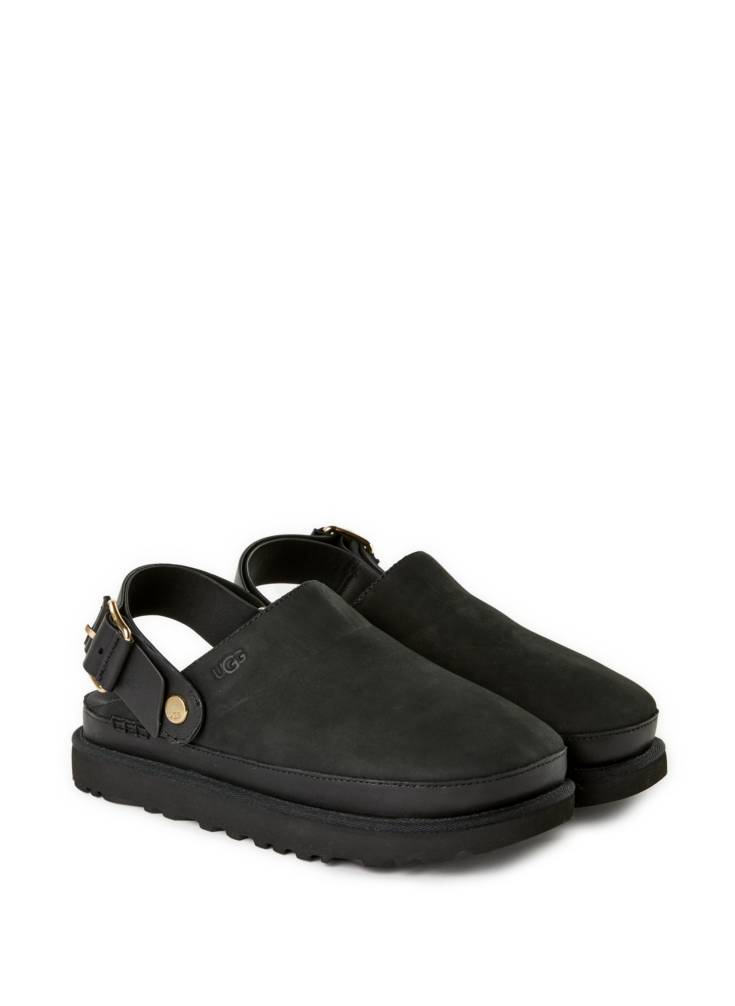 Goldenstar leather clogs Black