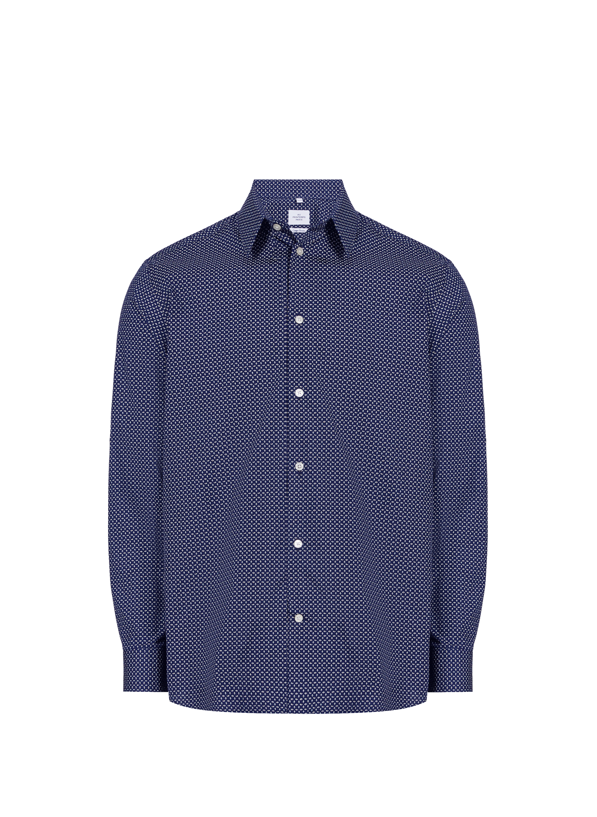 Straight shirt with Fasseti pattern AU PRINTEMPS PARIS Blue
