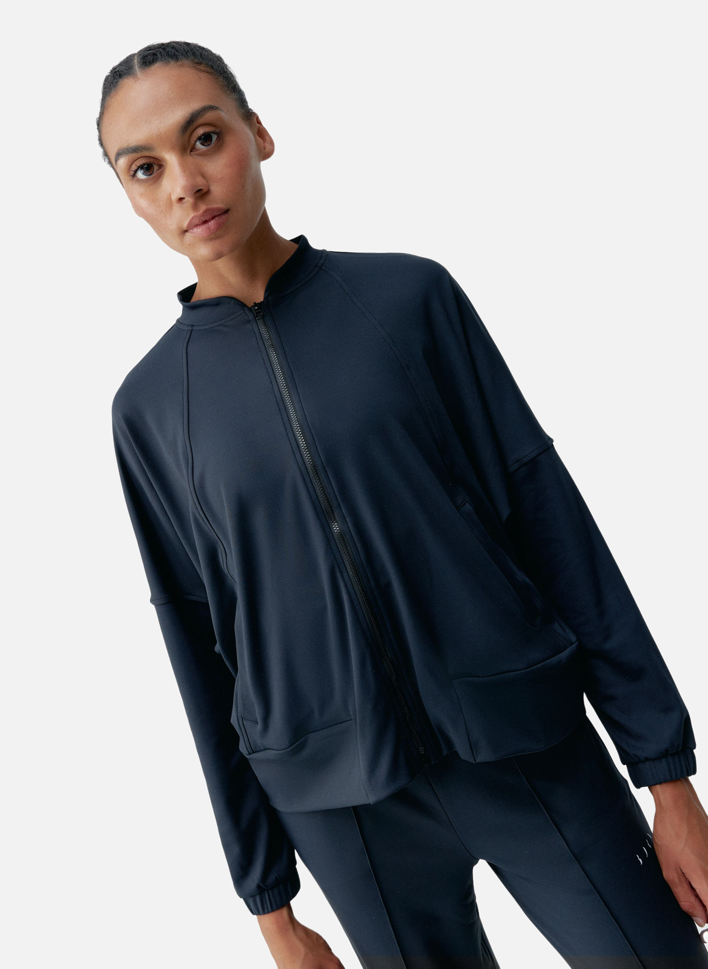 Veste de sport zippée performance athleisure leila BORN LIVING YOGA Noir