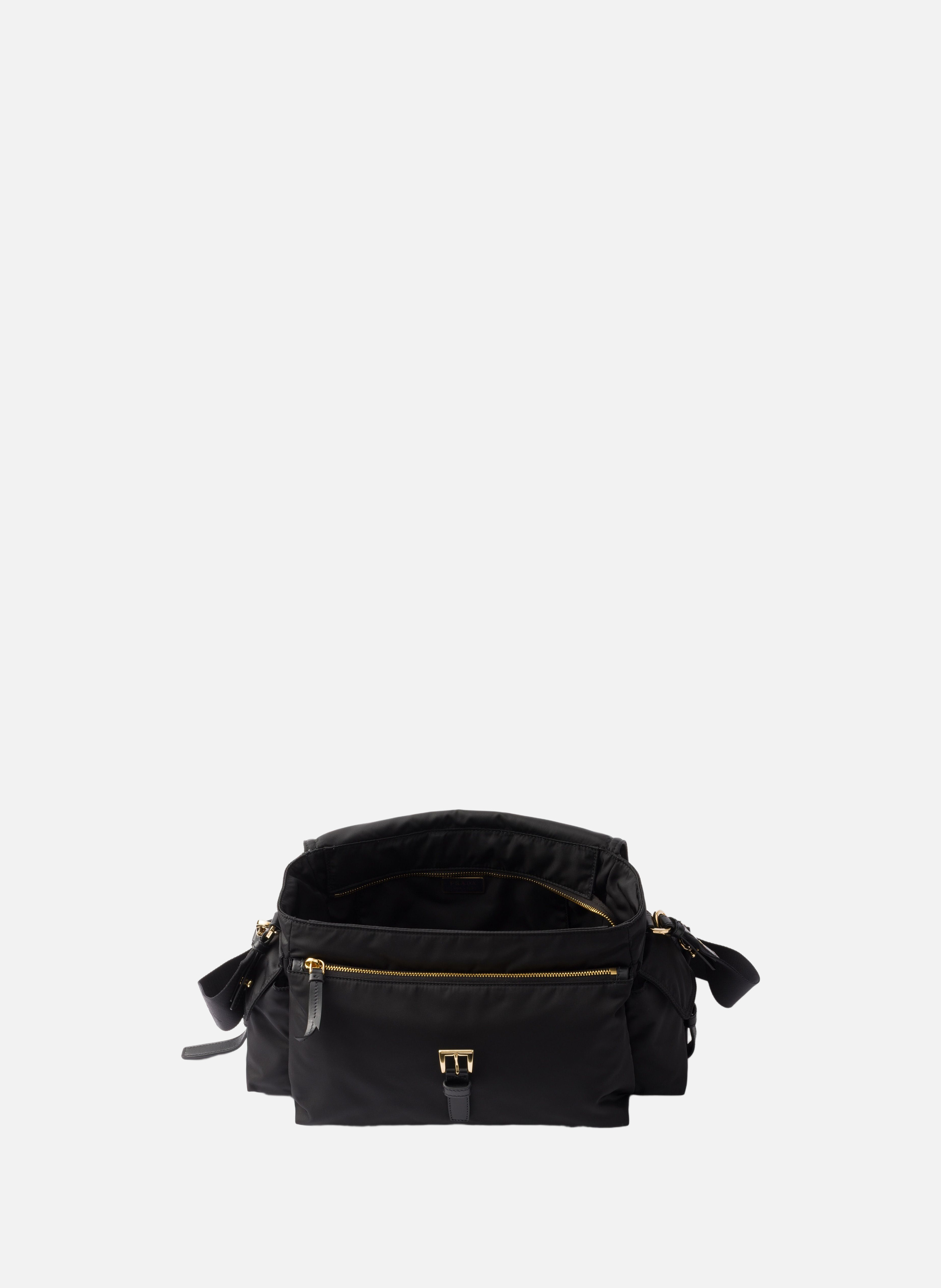 Grand sac porté épaule prada explore en re-nylon PRADA Noir