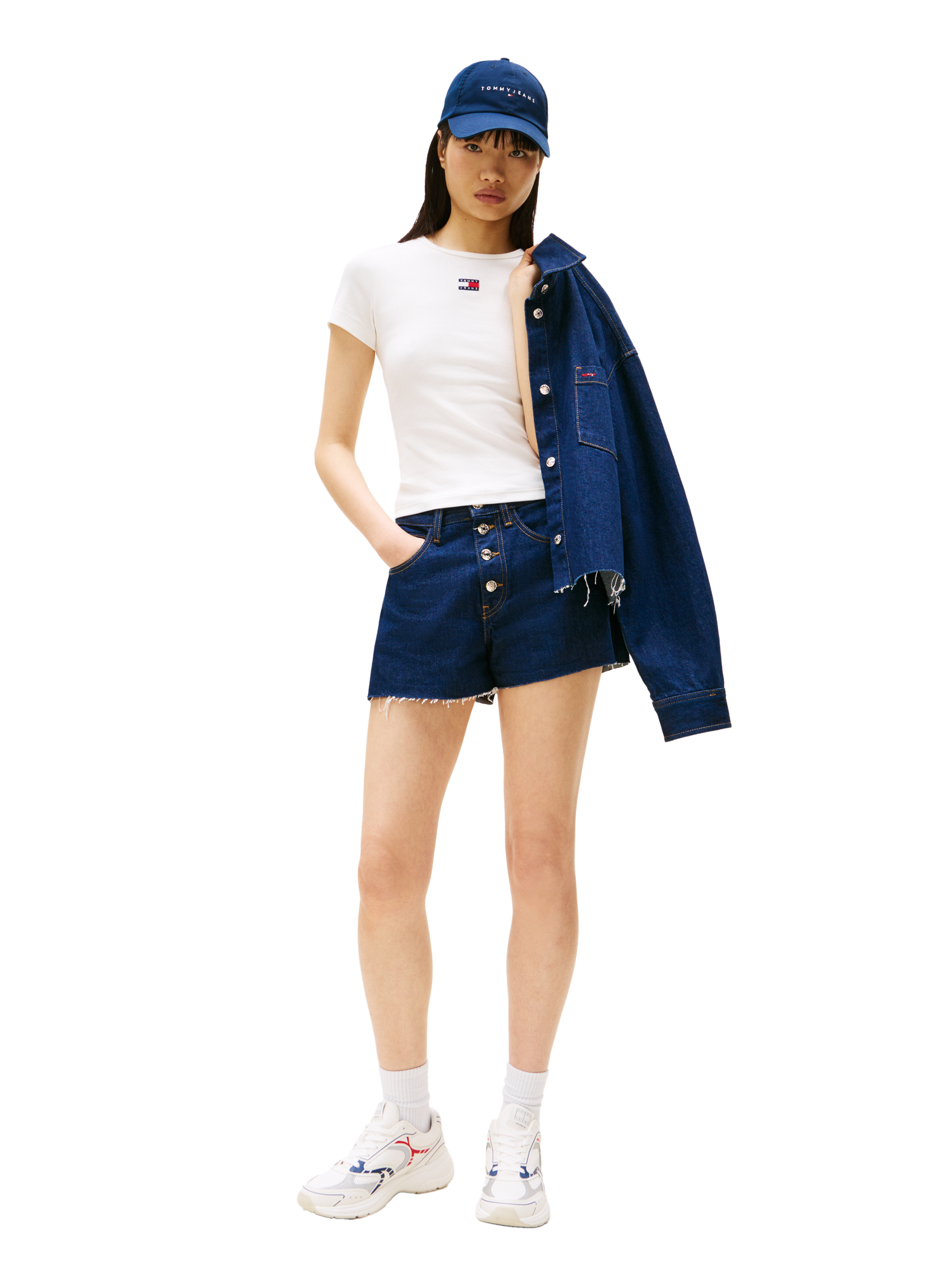 T-shirt à logo en coton  TOMMY HILFIGER Blanc