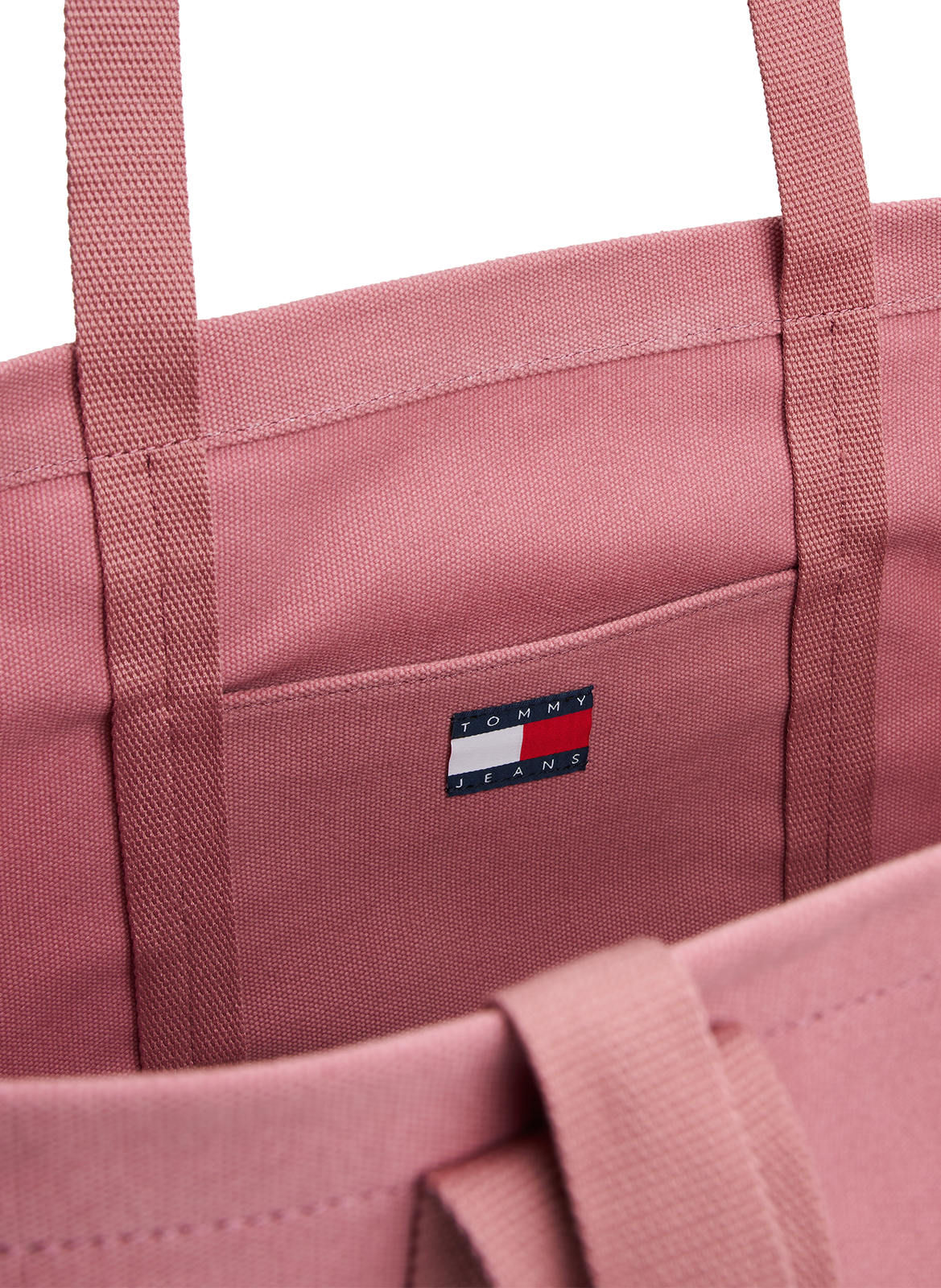 Sac cabas en toile à logo ton sur ton TOMMY HILFIGER Rose