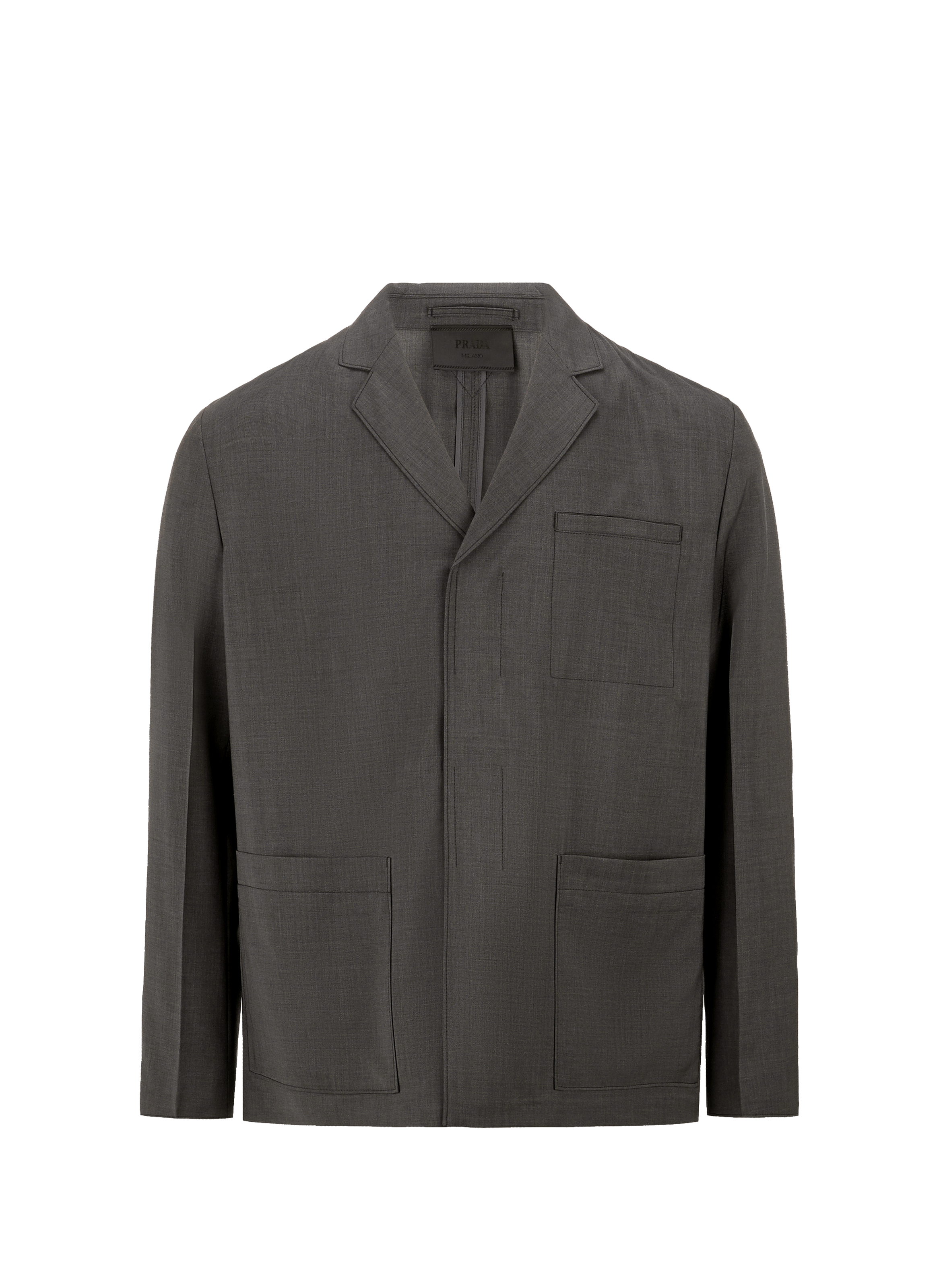 Straight-fit jacket PRADA Grey