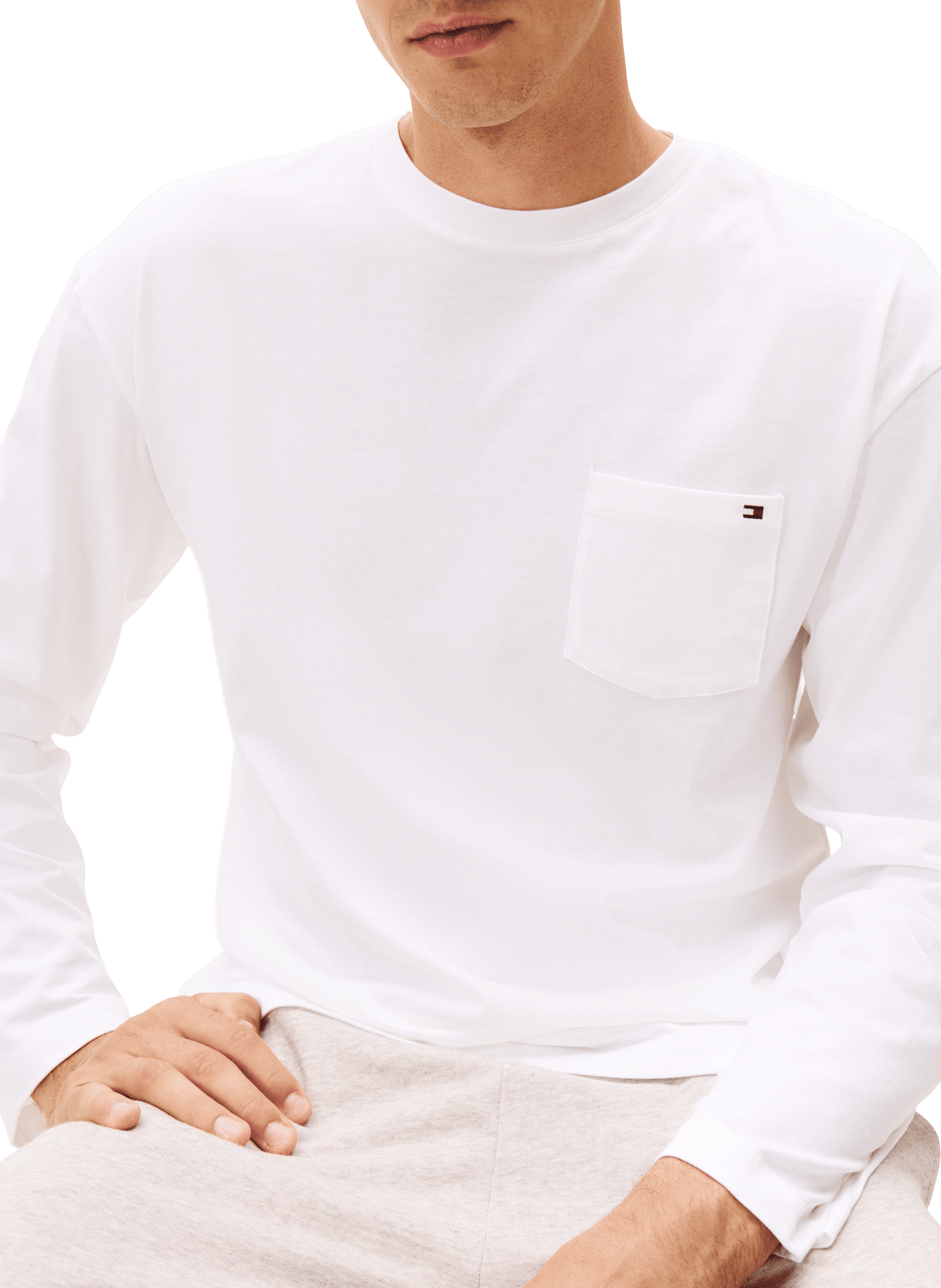 TOMMY HILFIGER T-shirt d'intérieur en coton Blanc