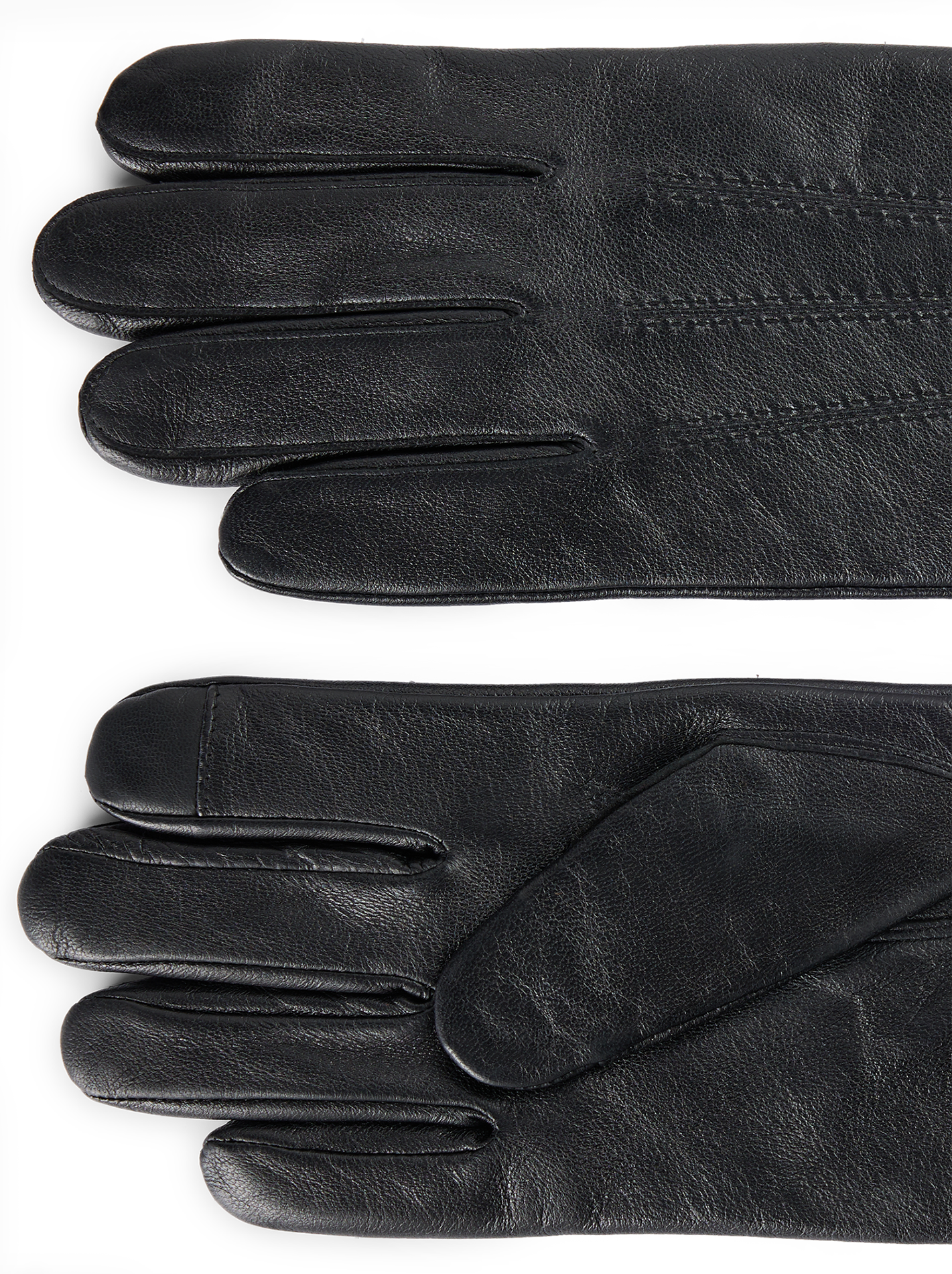 Gants en cuir BOSS Noir