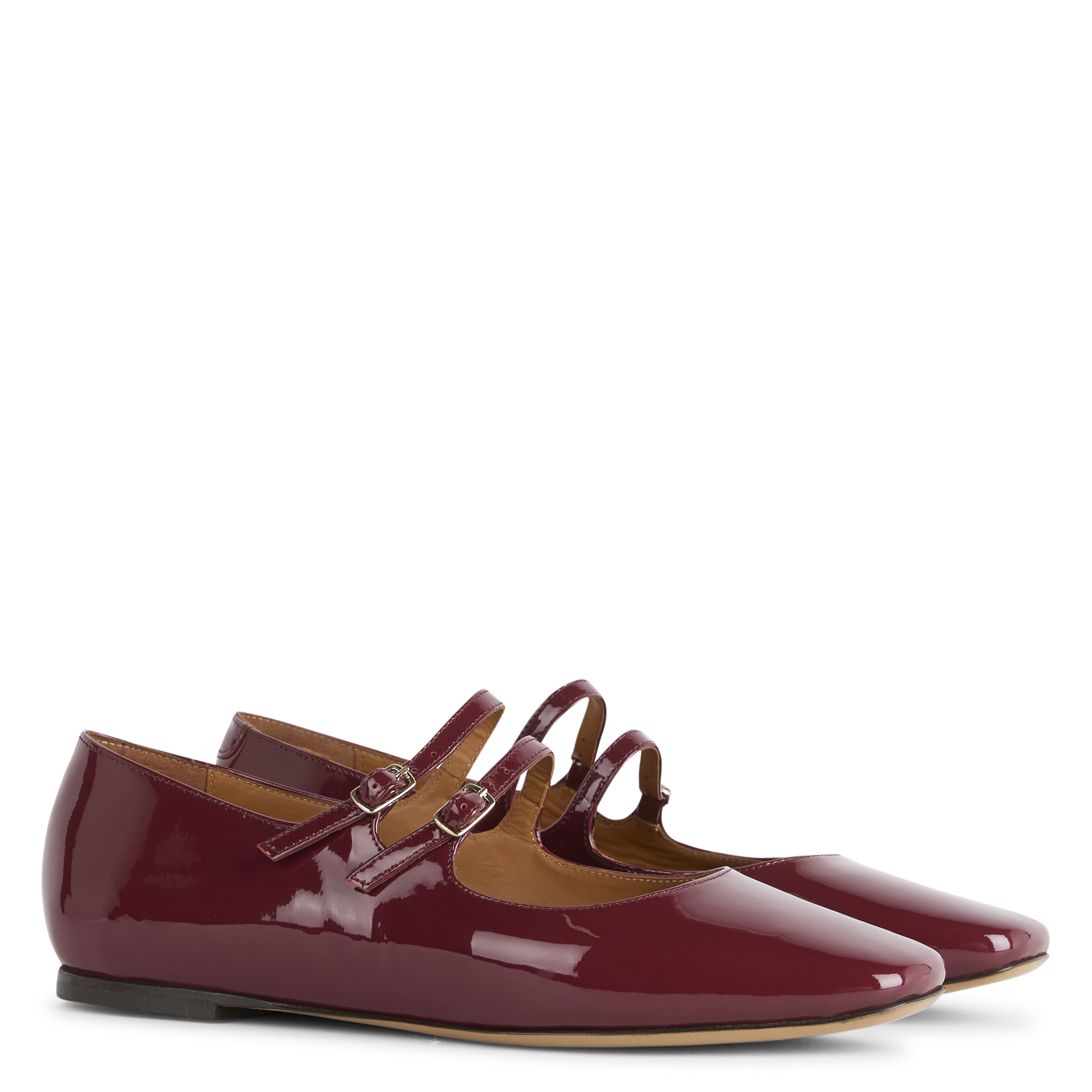 Babies en cuir vernis n°128 RIVECOUR Rouge