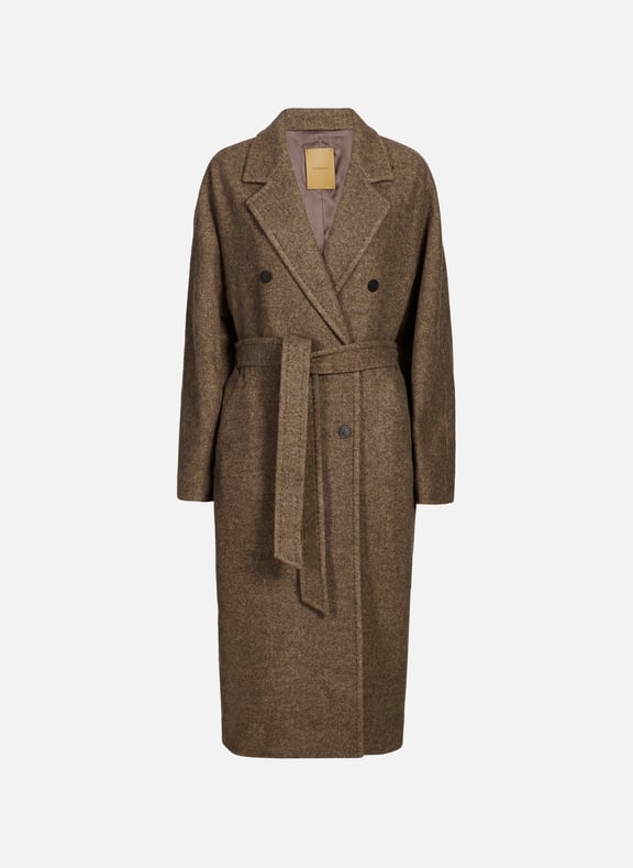 Straight wool-blend coat with classic collar LE 17 SEPTEMBRE Straight wool-blend coat with classic collar LE 17 SEPTEMBRE