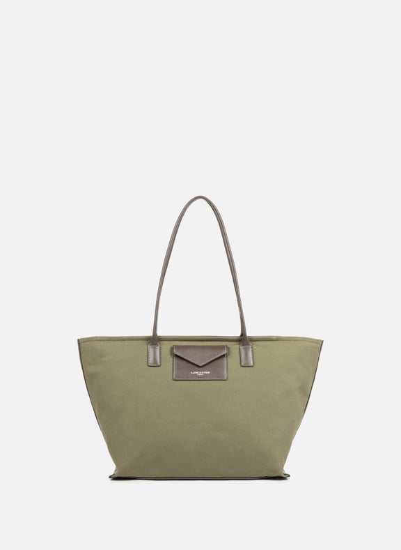Tote bag - Canvas KBA Green by LANCASTER LANCASTER Tote bag - Canvas KBA Green