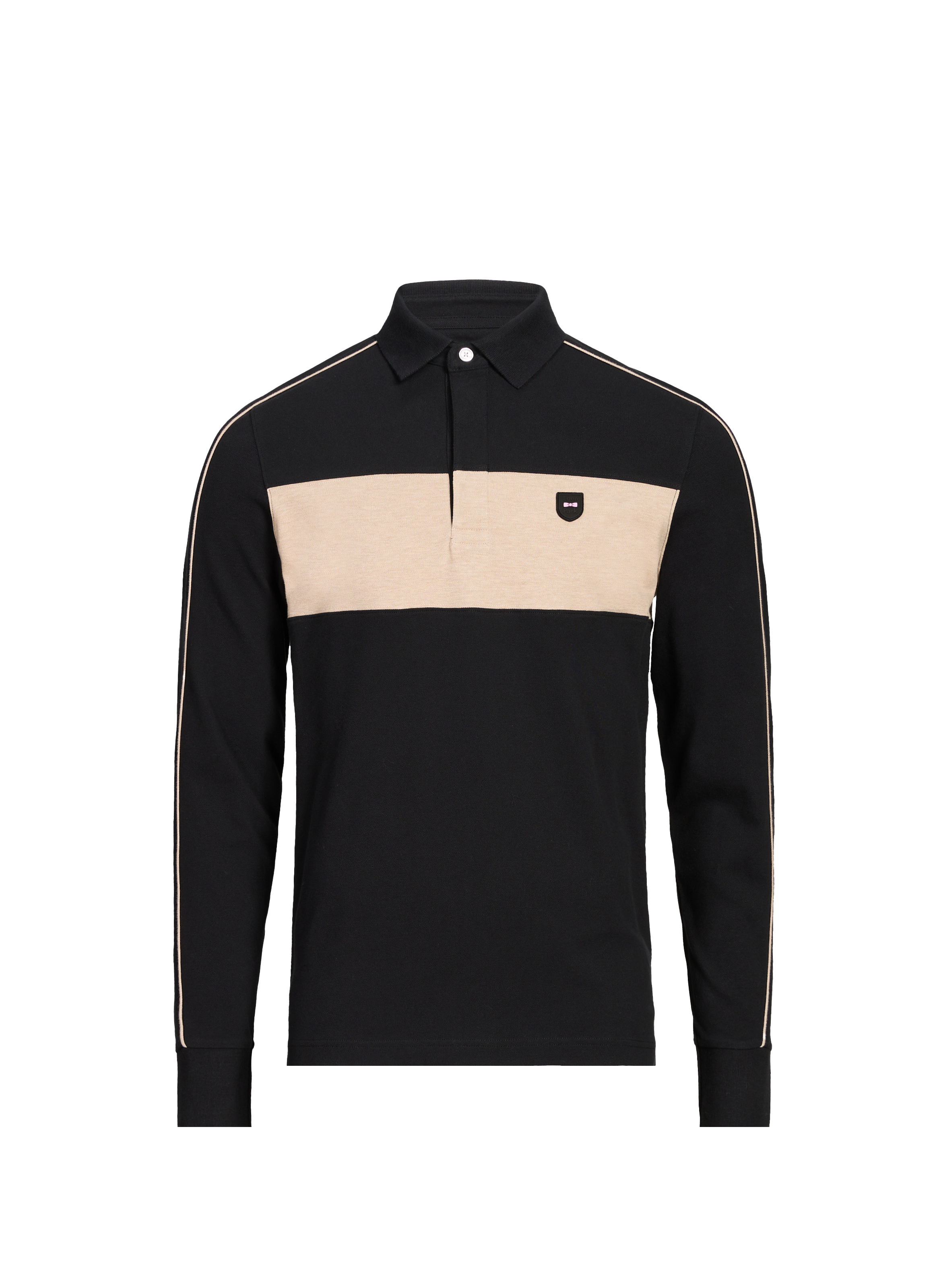 EDEN PARK Polo manches longues à logo Noir