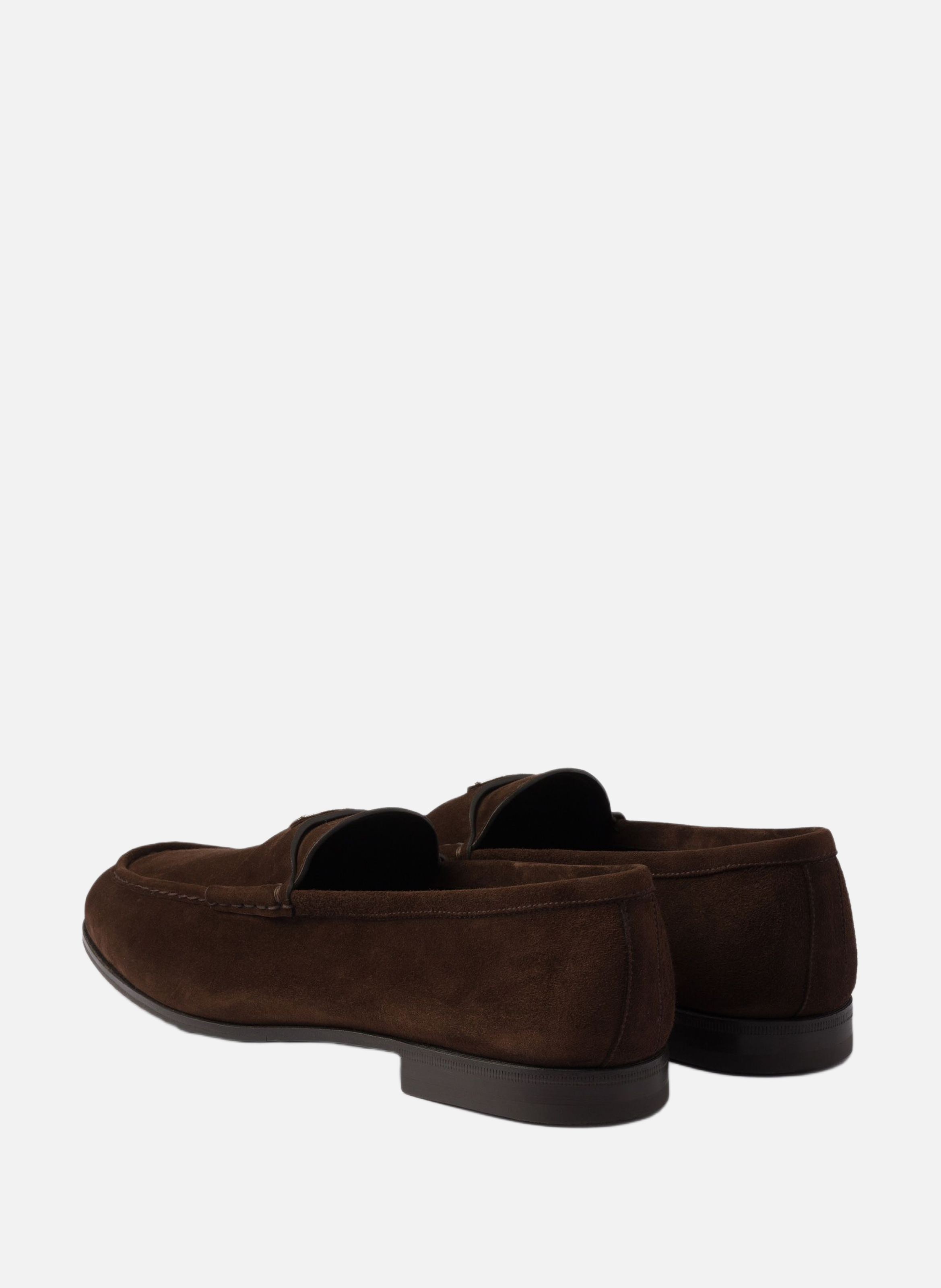 Mocassins en veau velours PRADA Marron