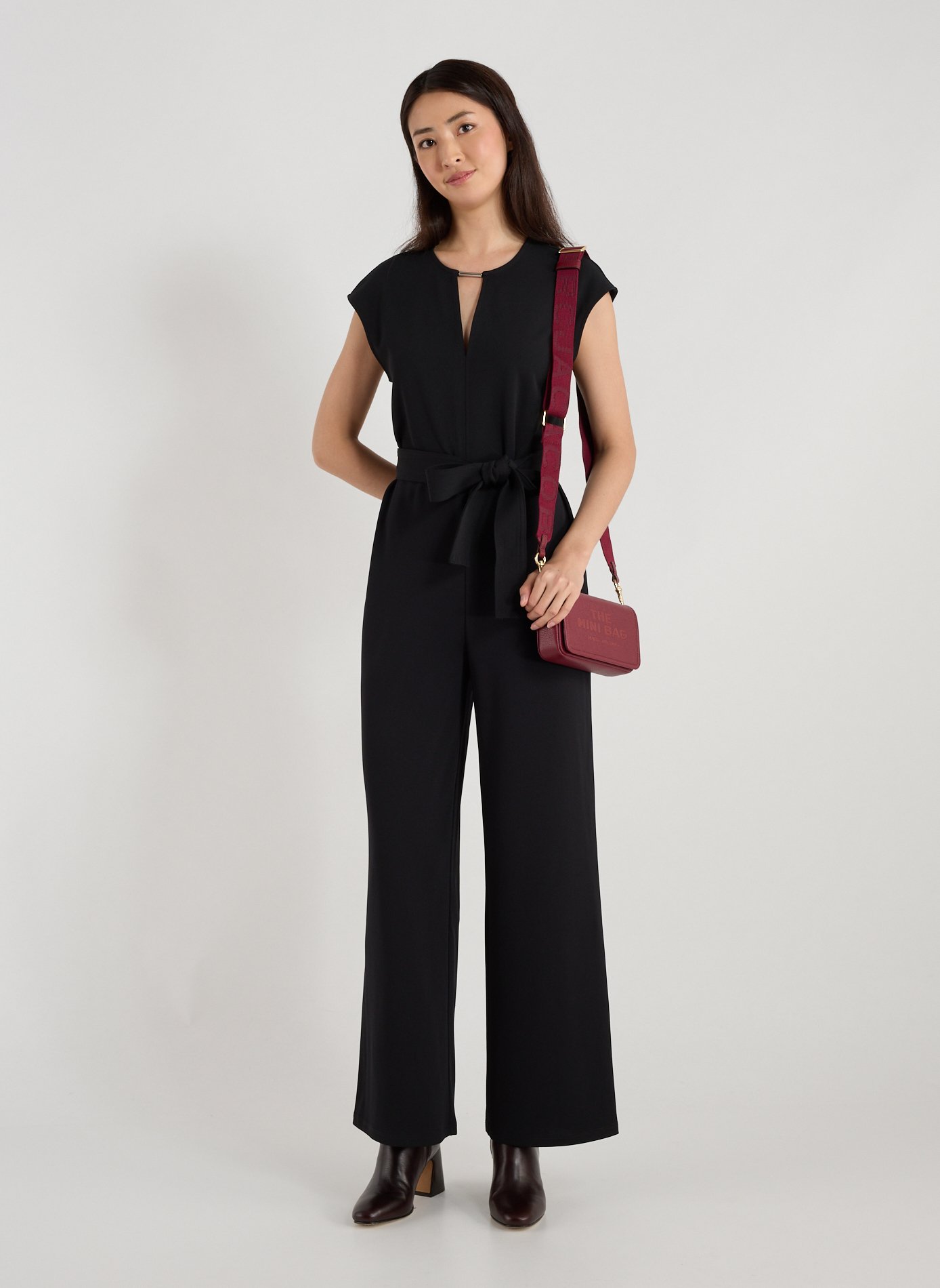 CALVIN KLEIN Combinaison longue à col en V Noir