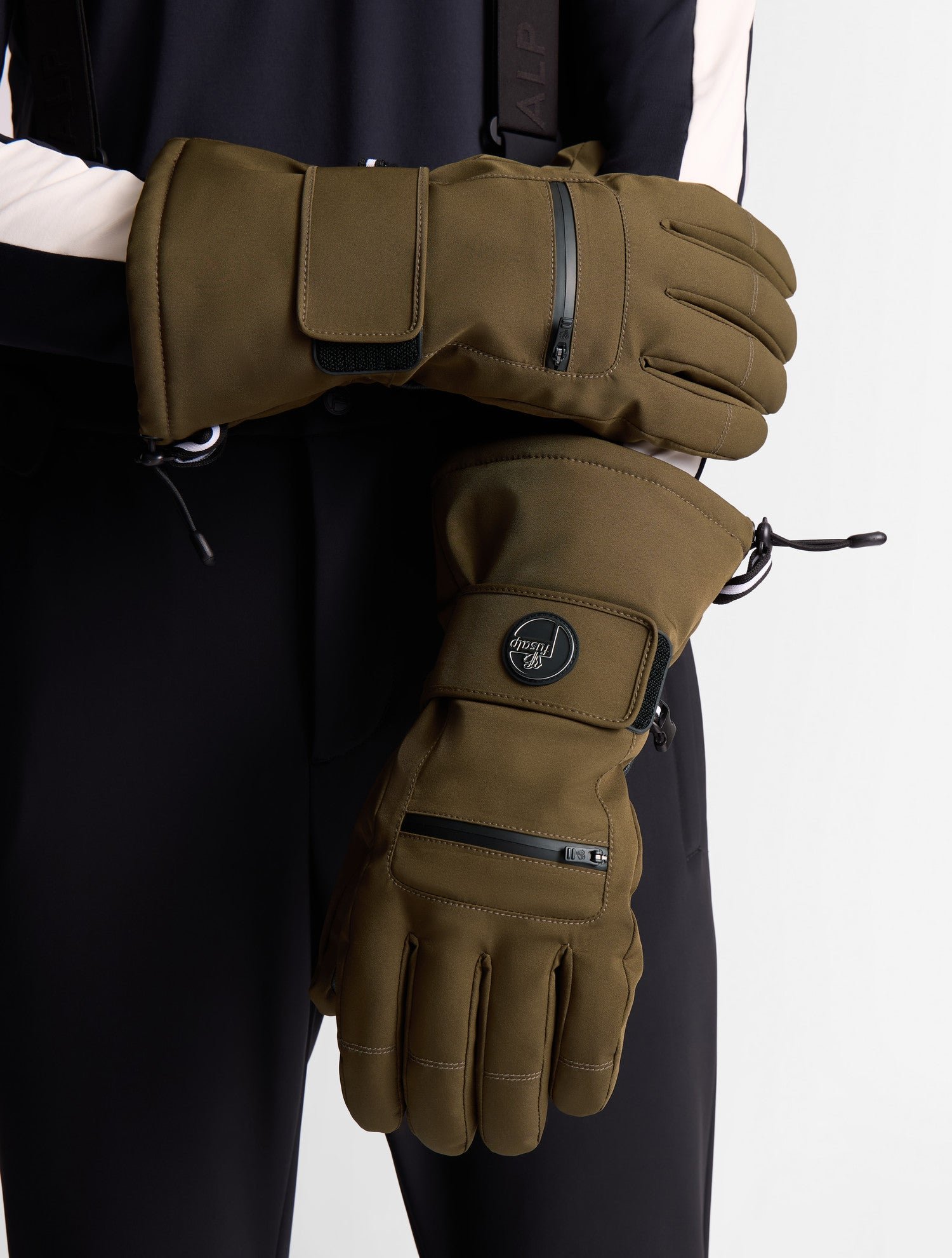 Gants de ski peak glove coupe regular FUSALP Marron