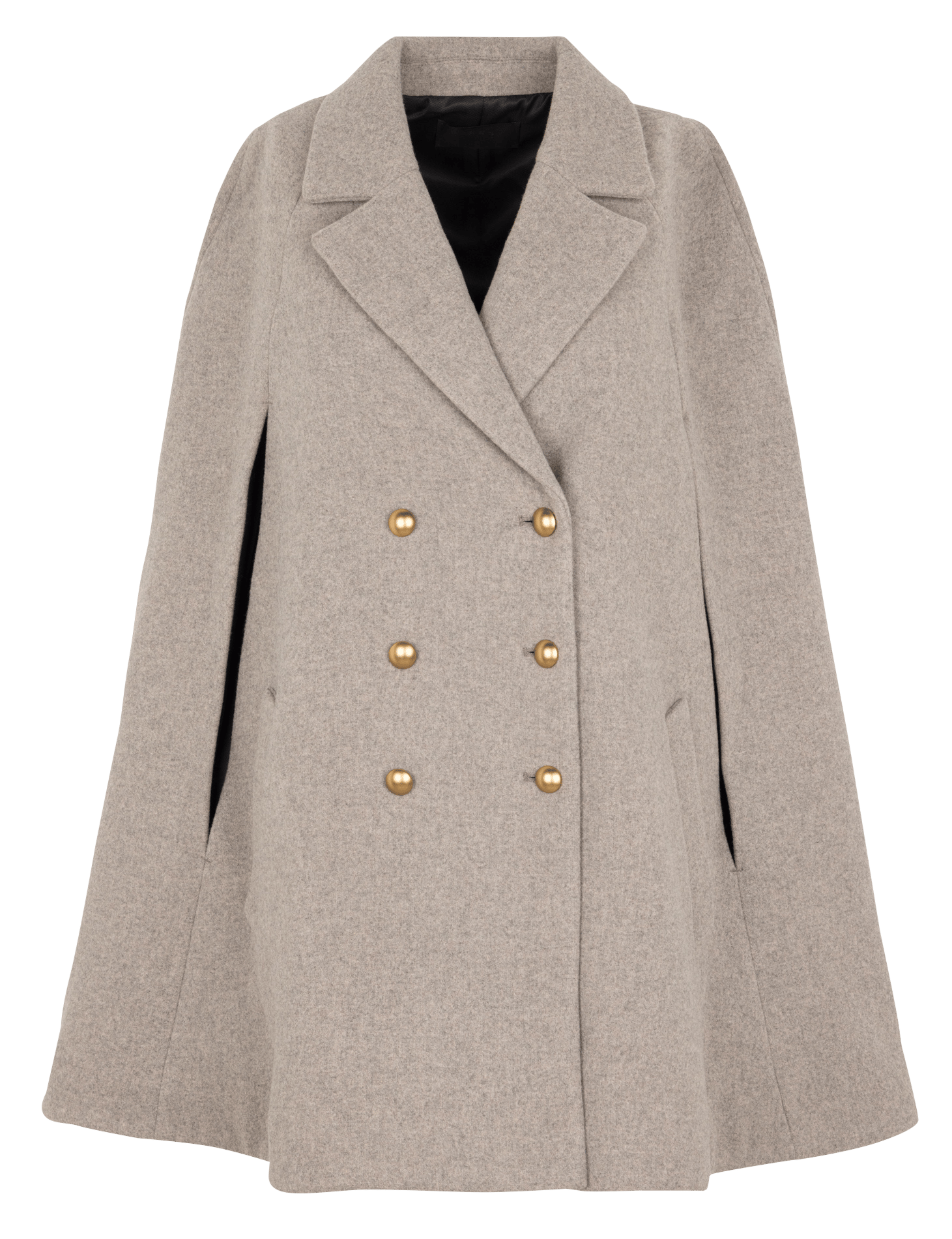 Cape col tailleur en laine mélangée IKKS Beige
