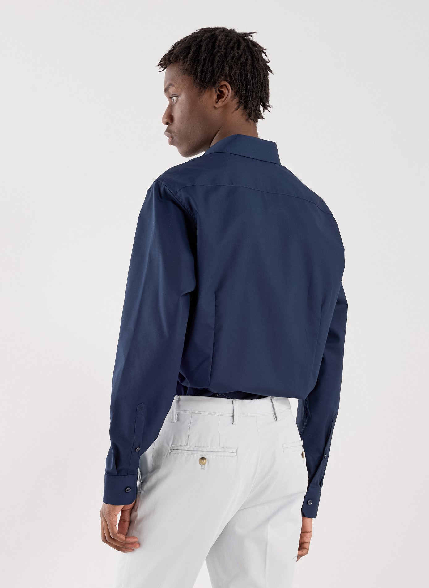 Chemise slim à col classique en coton SEIDENSTICKER Bleu