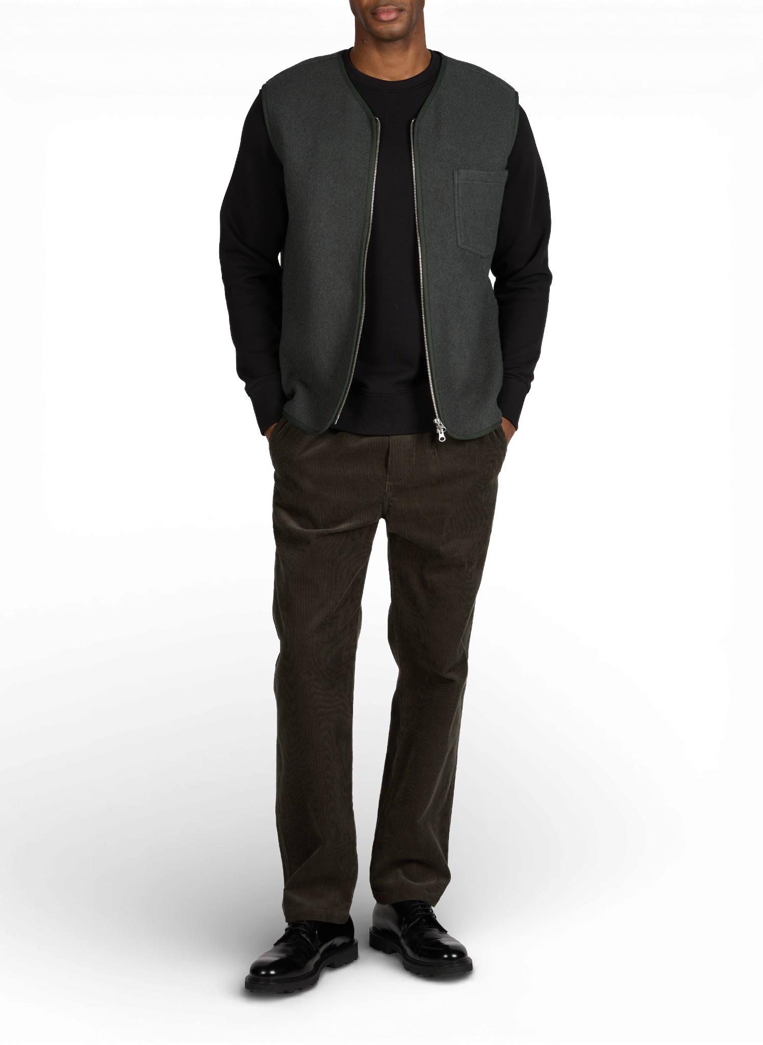 Straight corduroy cotton pants SAMSOE SAMSOE Khaki