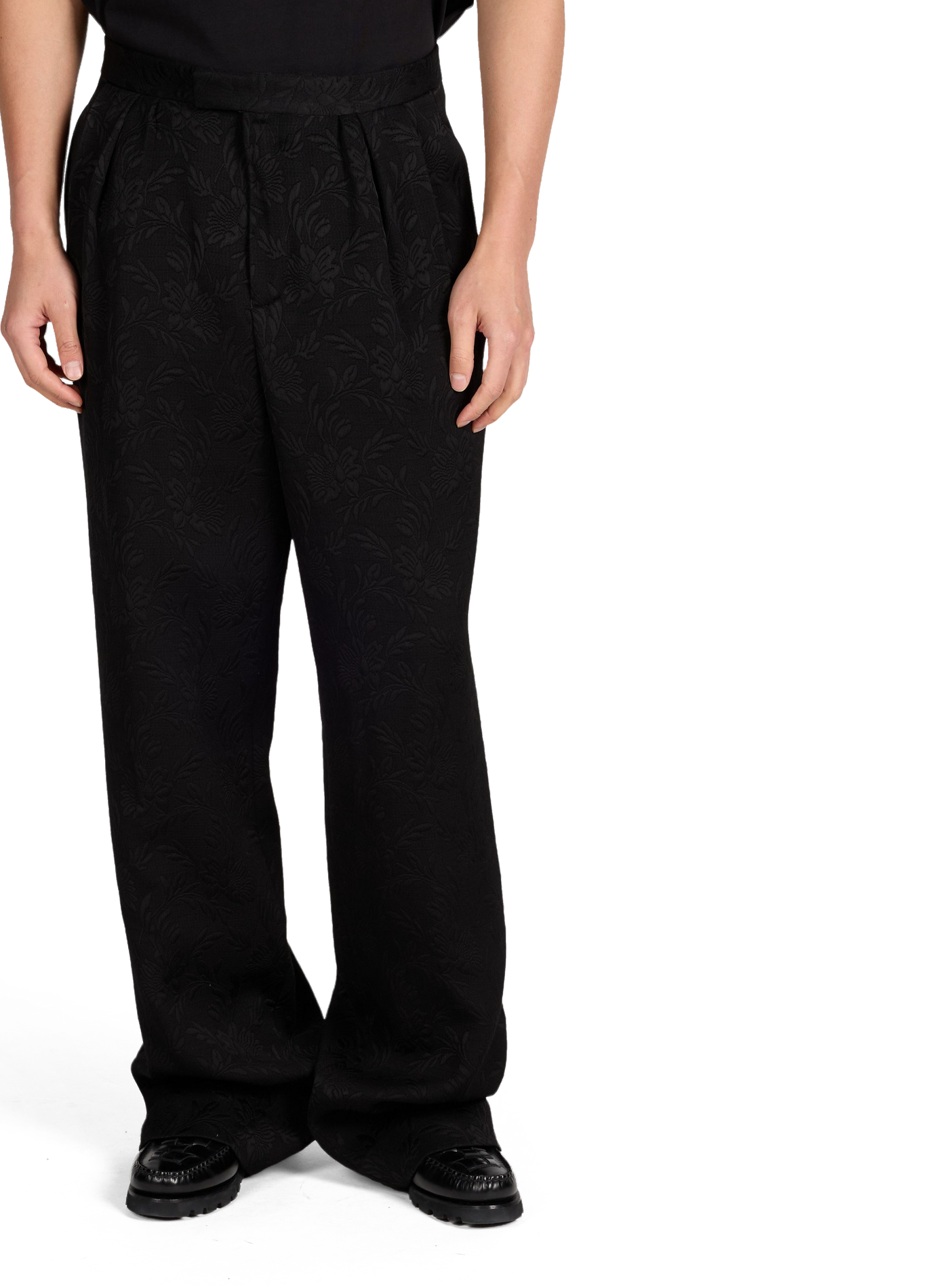 Floral trousers DRIES VAN NOTEN Black