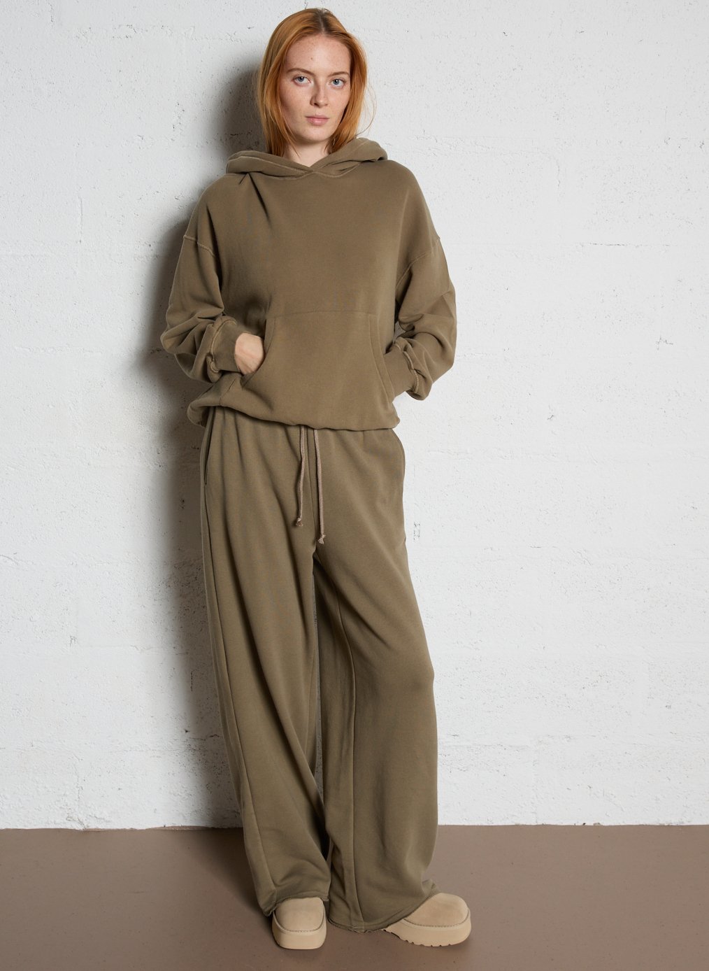 Jogging ample en coton mélangé Atubay AMERICAN VINTAGE Marron