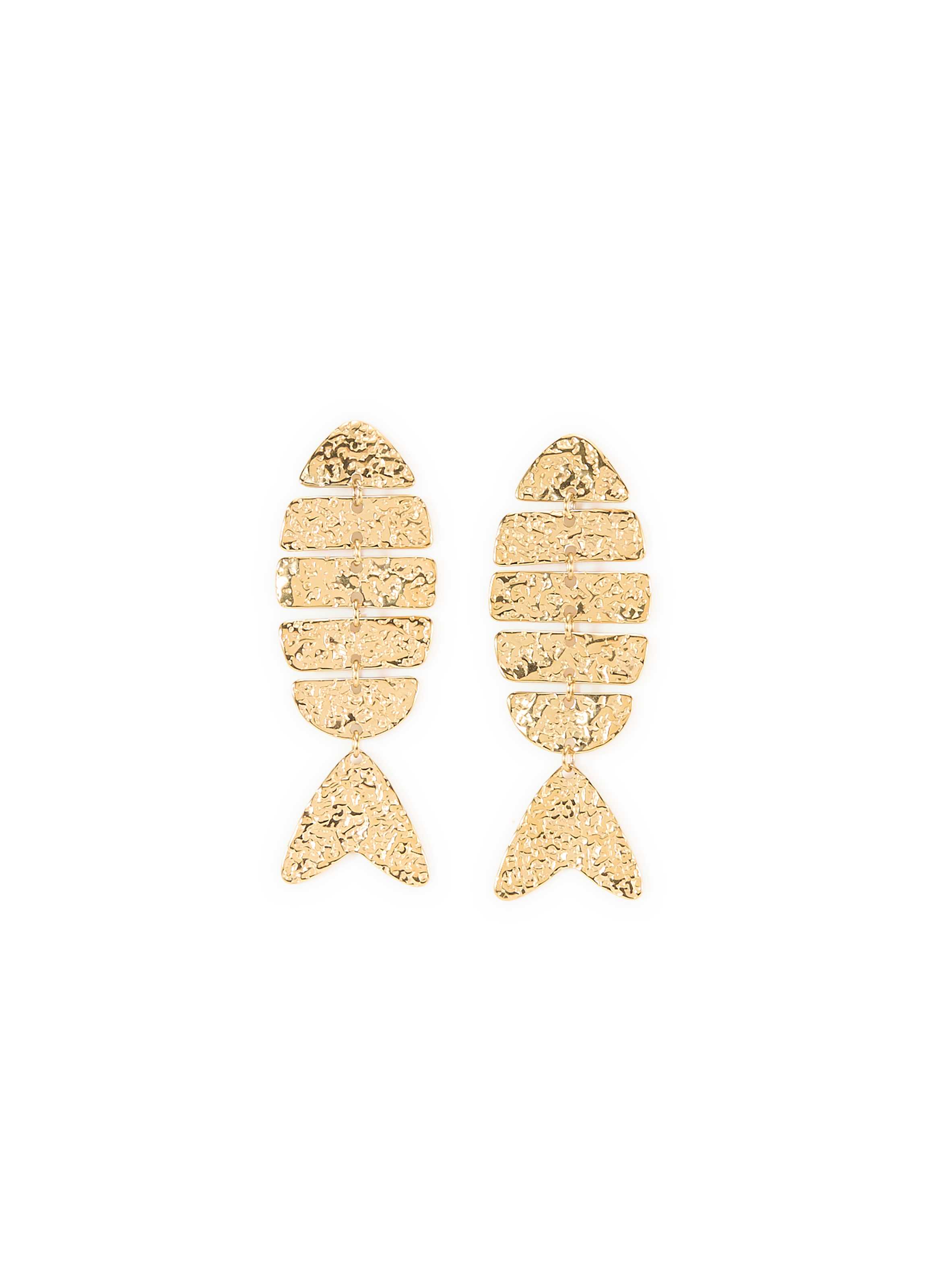Articulated fish earrings AU PRINTEMPS PARIS Golden