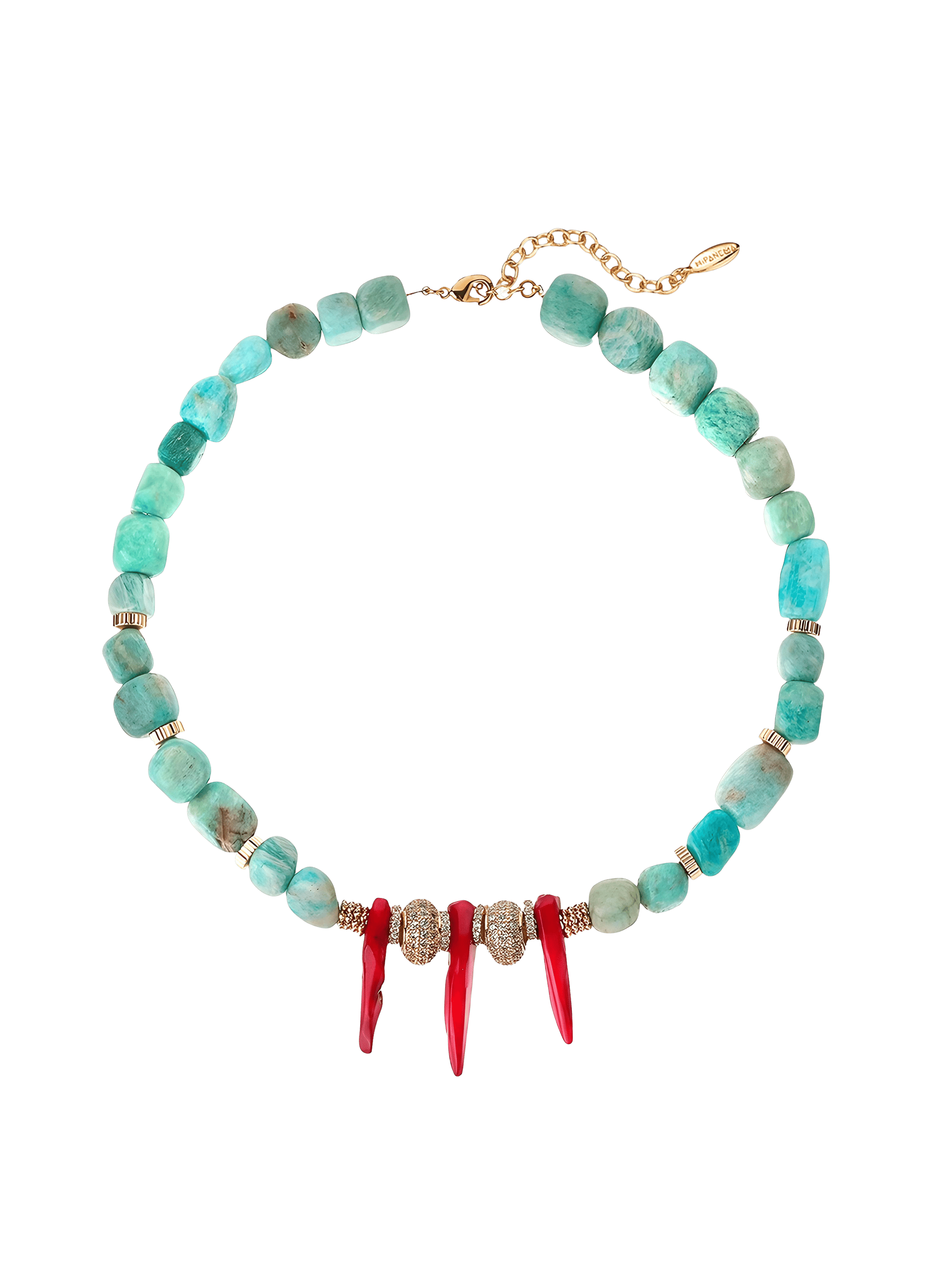 Collier ajustable avec perles et pampilles marcel HIPANEMA Bleu