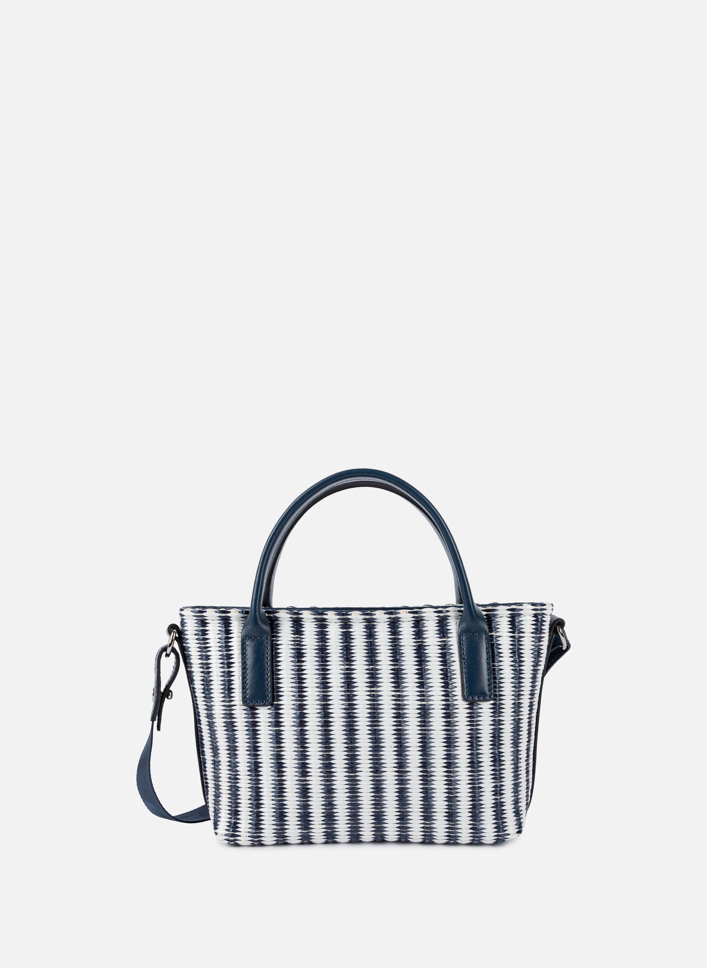 Mini tote bag - kba marinière osier LANCASTER Blue