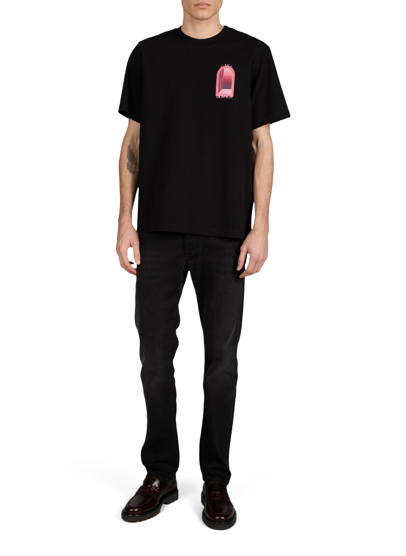 T-shirt imprimé à col rond en coton CASABLANCA PARIS Multicolore