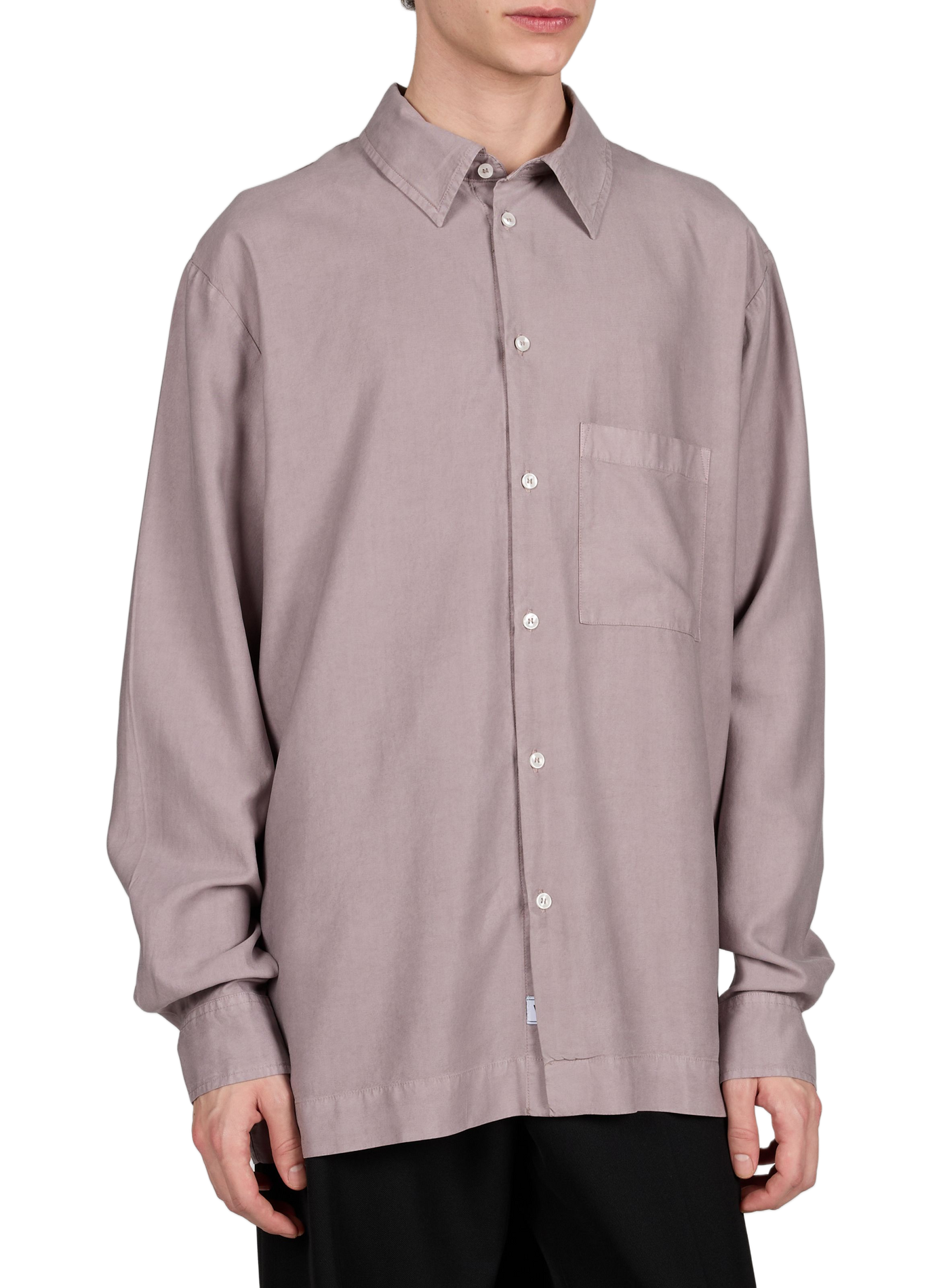 Straight shirt with classic collar and pockets WON HUNDRED Grey