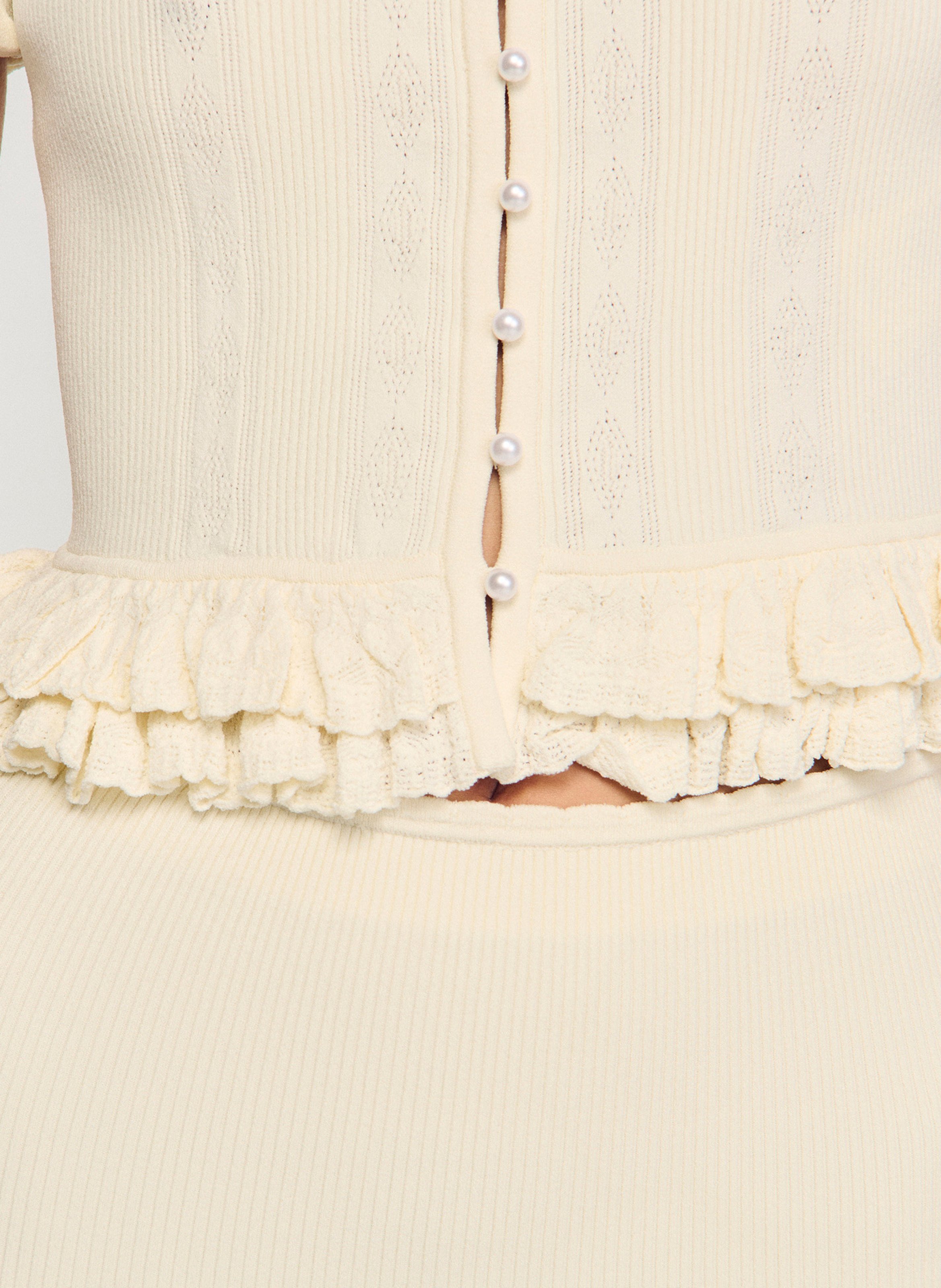 Top col rond SANDRO Beige