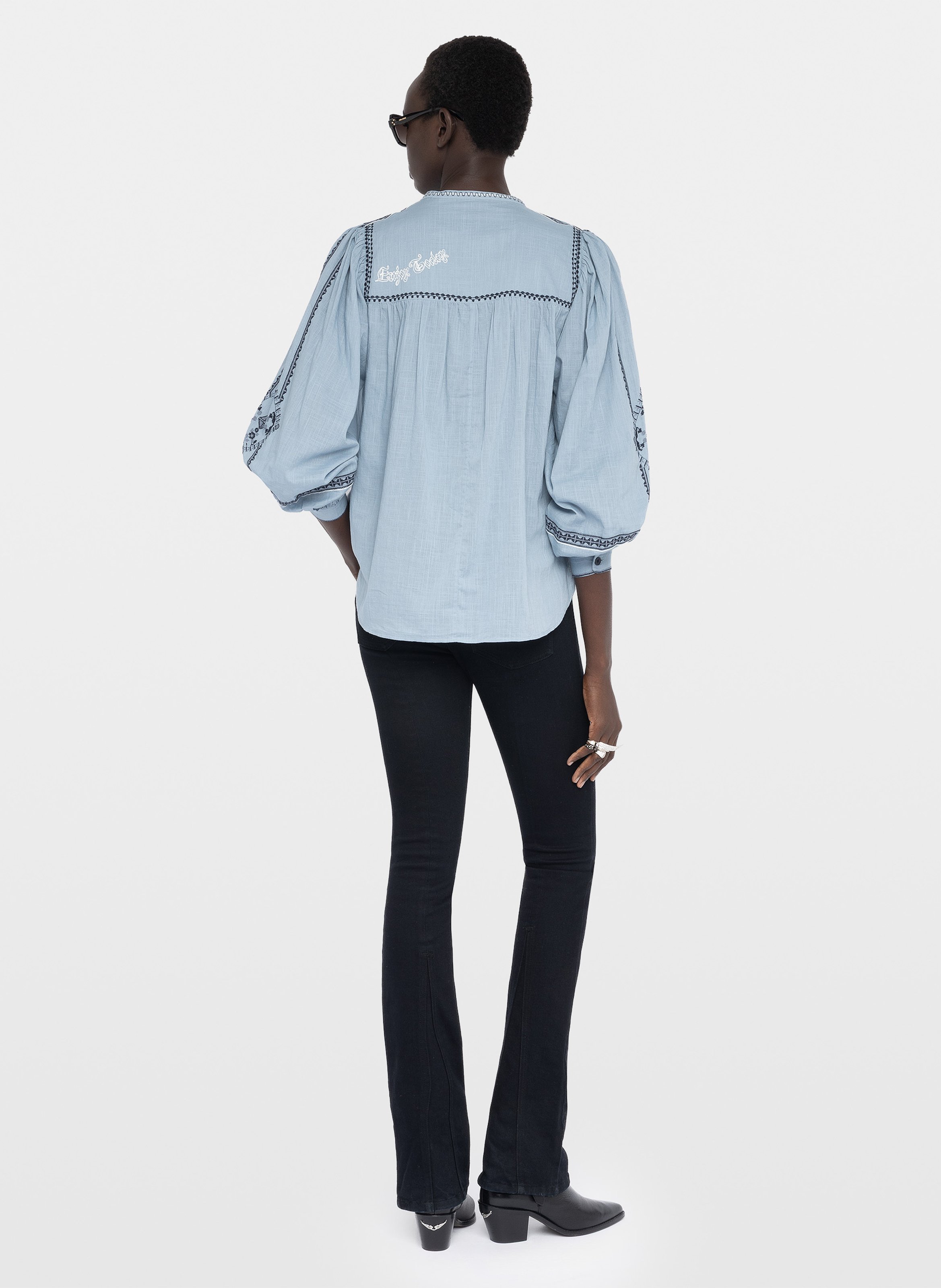 Blouse ample en coton tigy ZADIG&VOLTAIRE Bleu