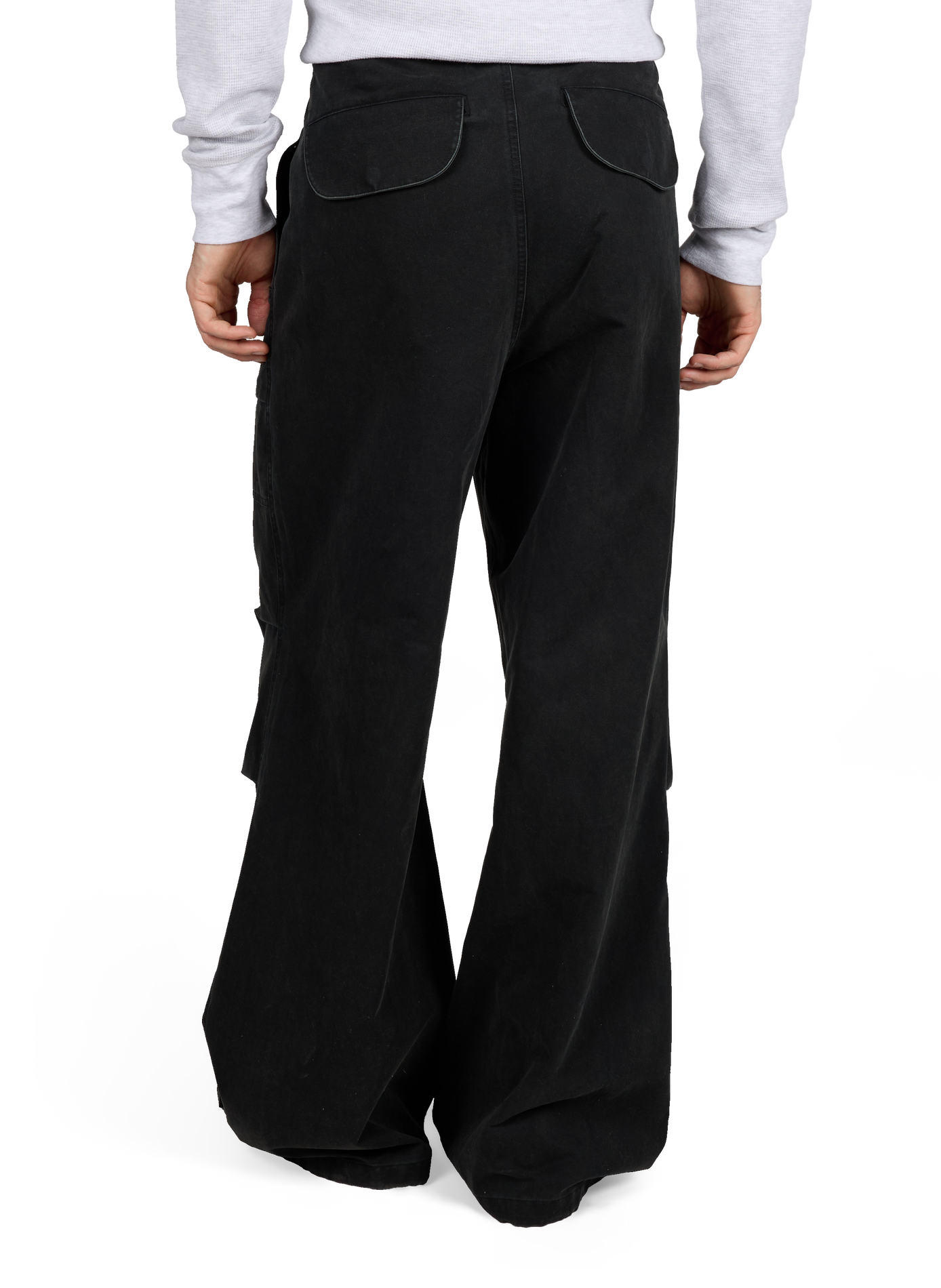 Cotton pants with drawstrings ENTIRE STUDIOS Black