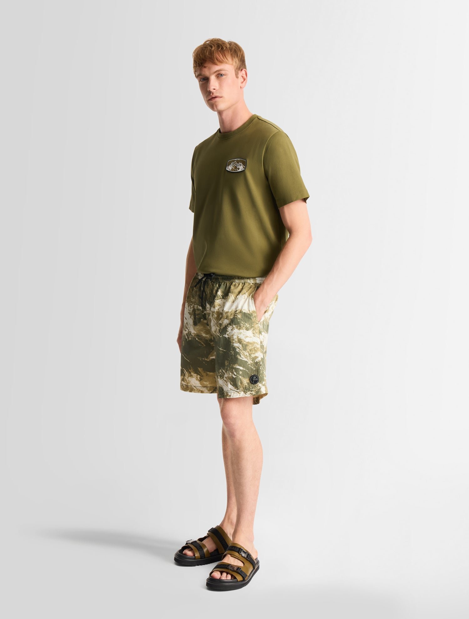 Short de bain halfi mountain coupe regular FUSALP Kaki