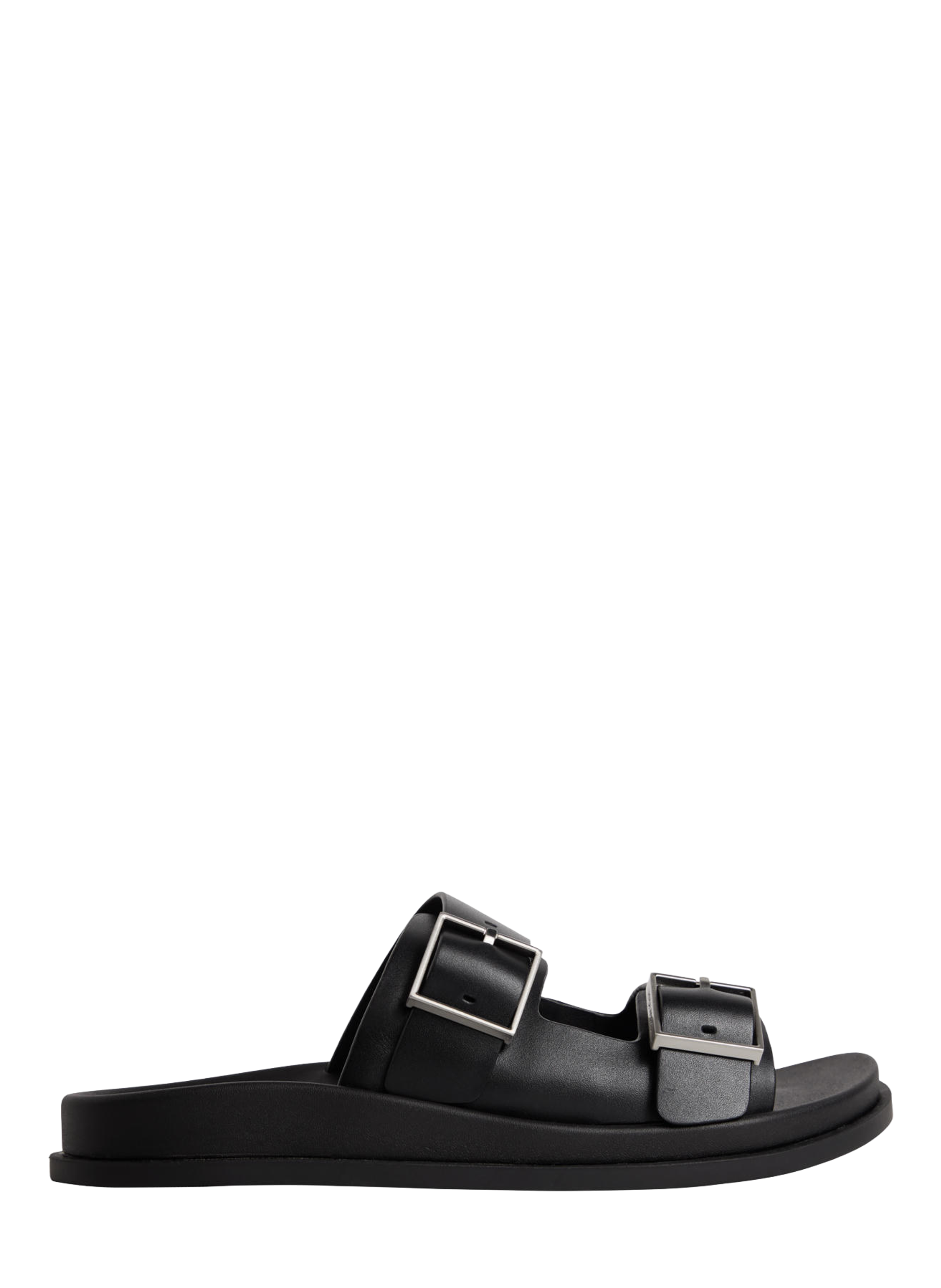 Sandales plates à boucles CALVIN KLEIN Noir