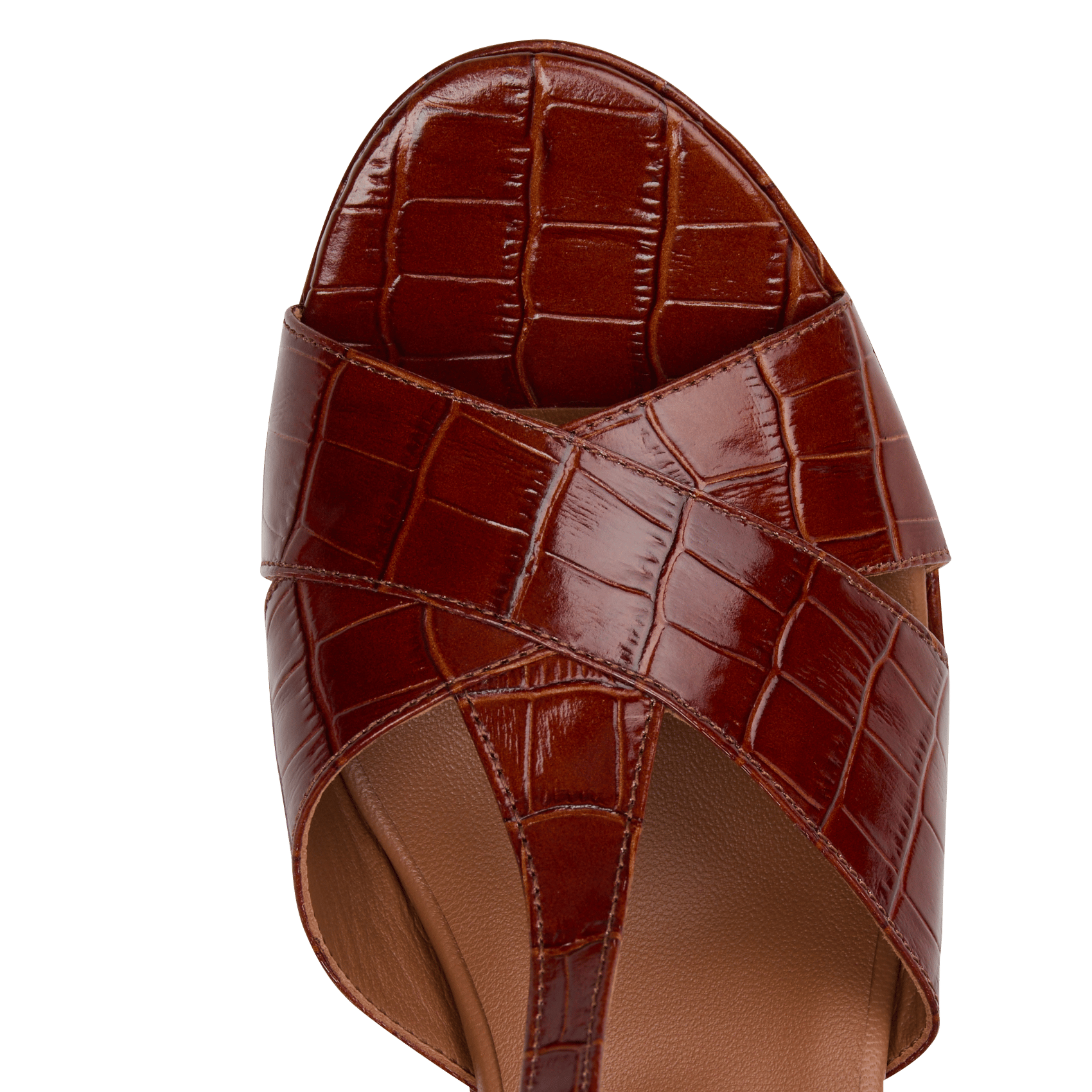 Sandales à talon en cuir embossé suzy MAISON 123 Beige