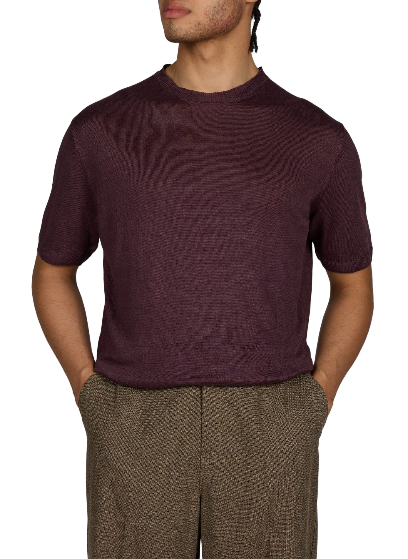 T-shirt en lin CORNELIANI Rouge